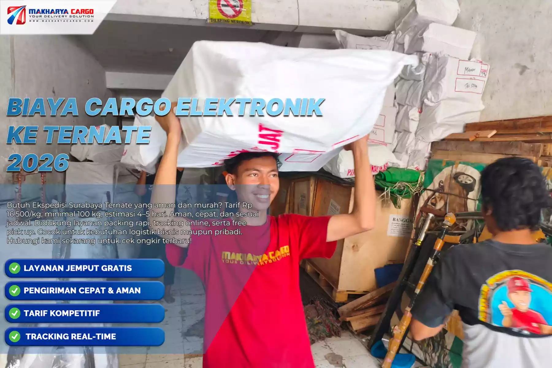 Biaya Cargo Elektronik ke Ternate