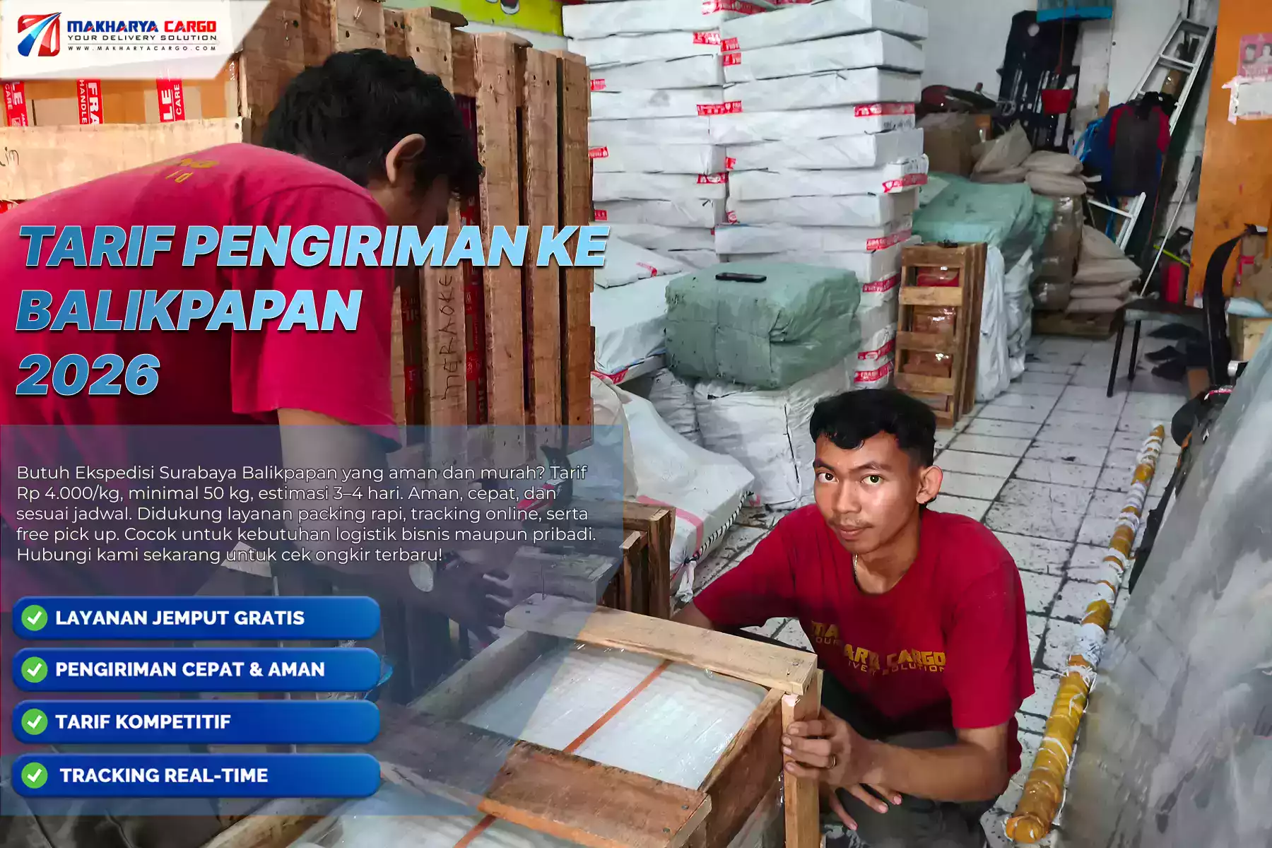 tarif pengiriman ke Balikpapan
