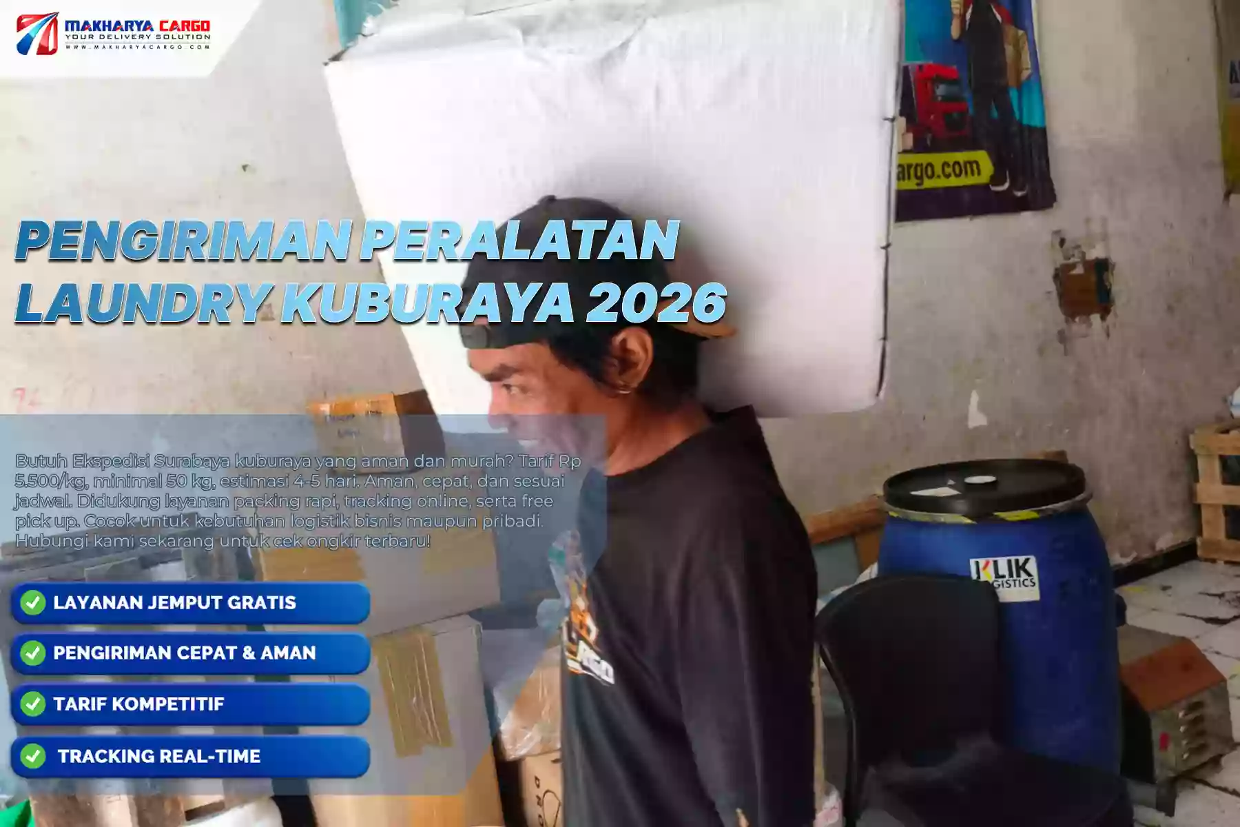 Pengiriman Peralatan Laundry Kuburaya