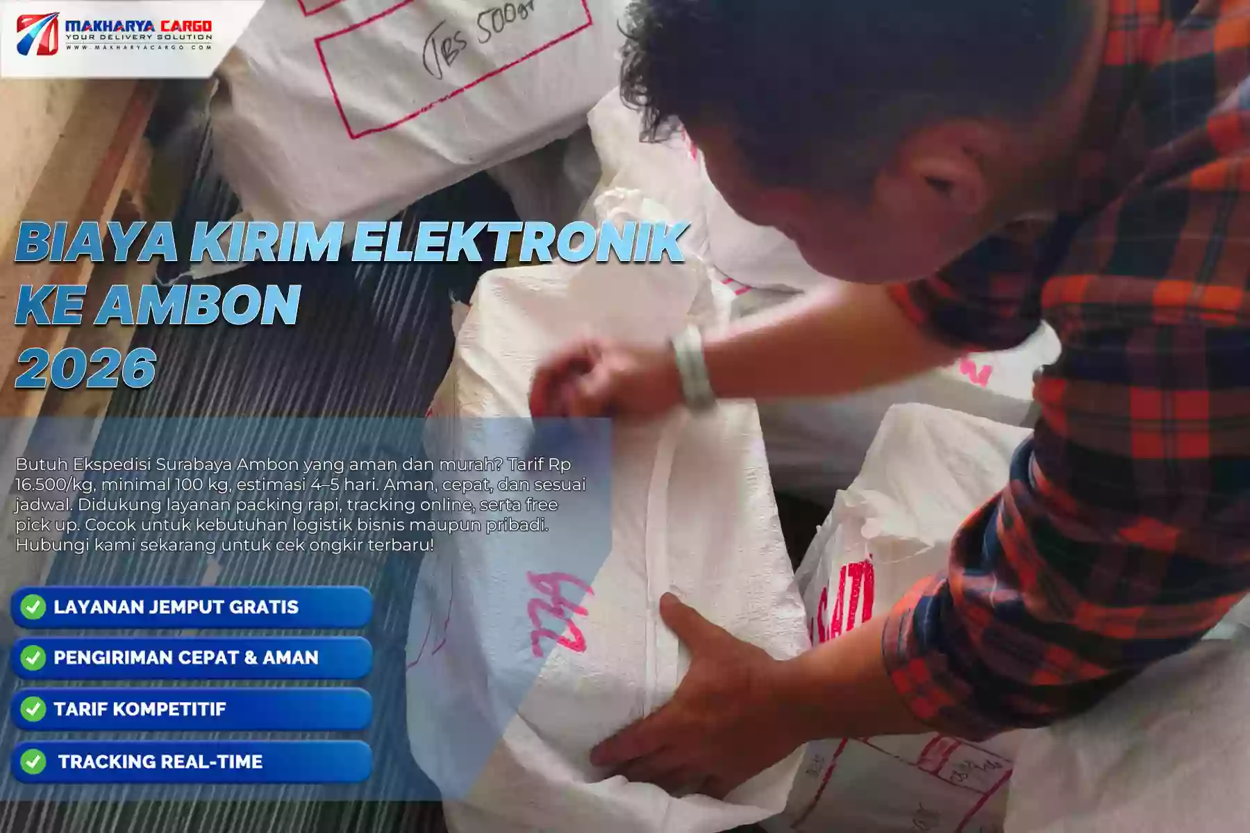Biaya Kirim Elektronik ke Ambon