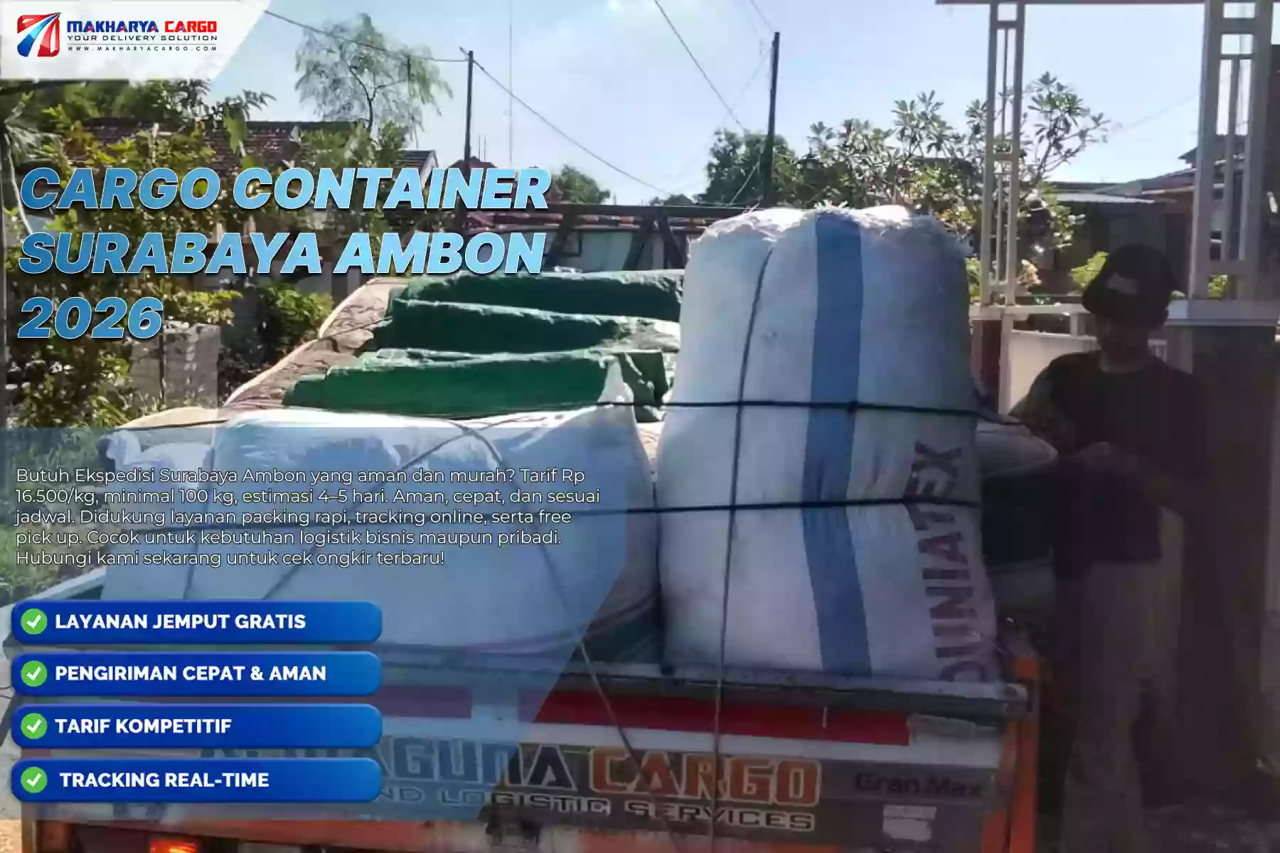 Cargo container Surabaya Ambon