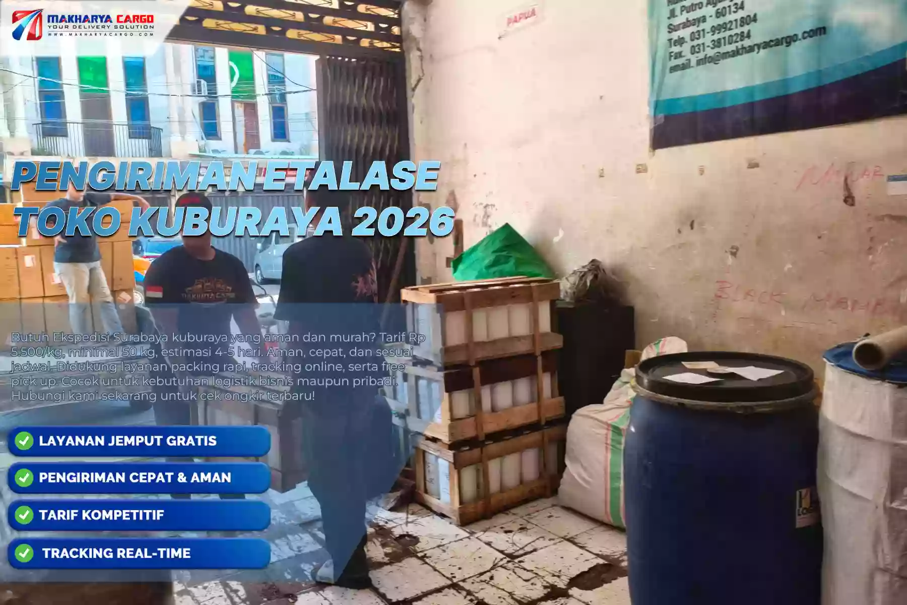 Pengiriman Etalase Toko Kuburaya