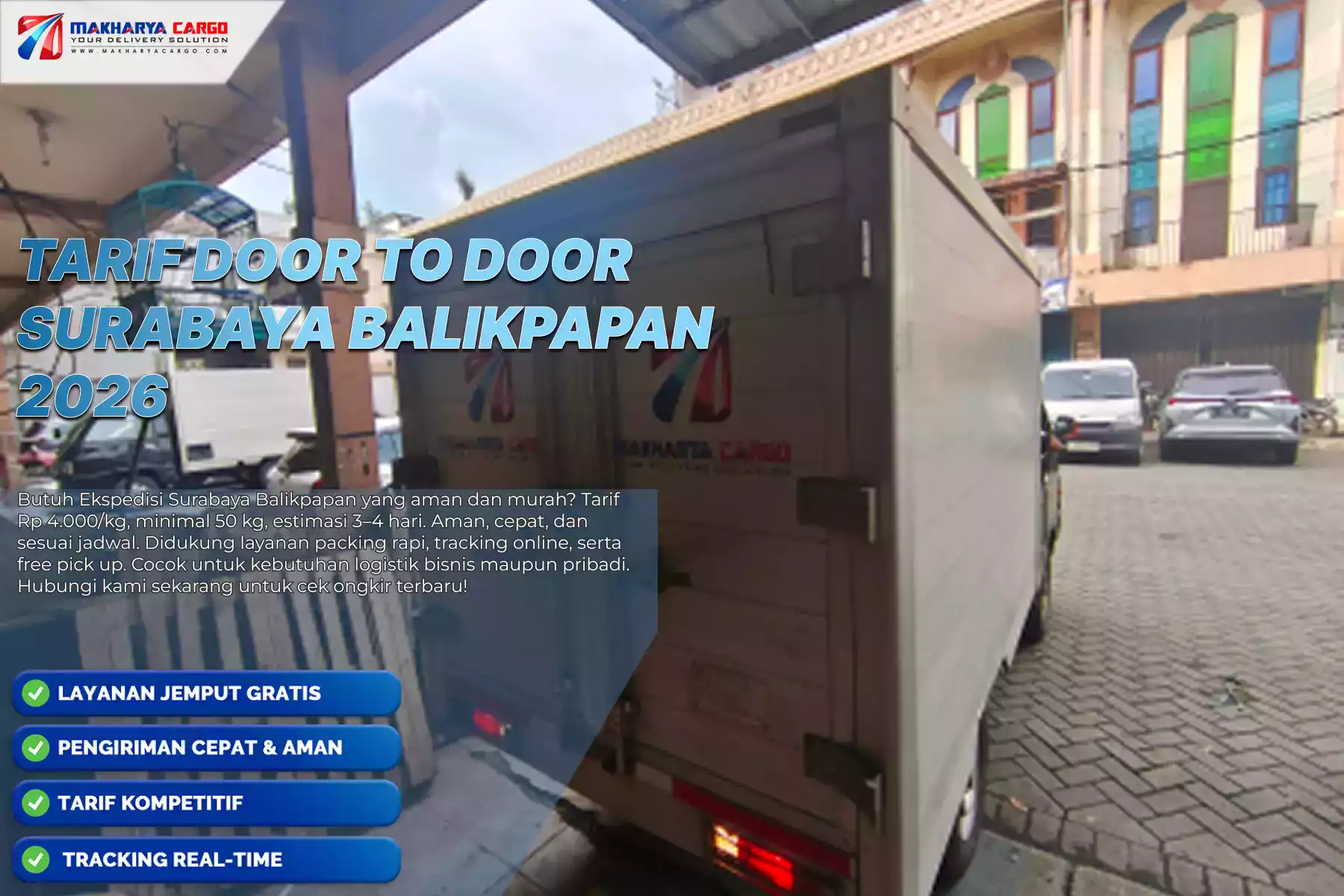 tarif door to door Surabaya Balikpapan