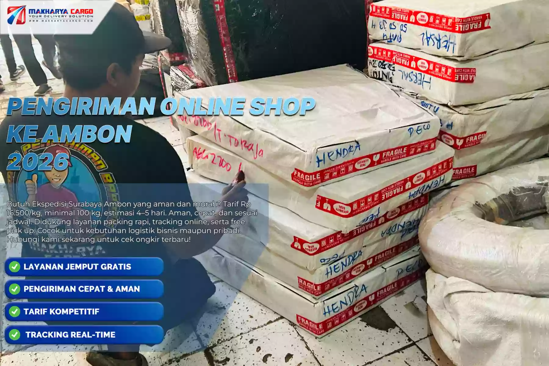 Pengiriman Online Shop ke Ambon