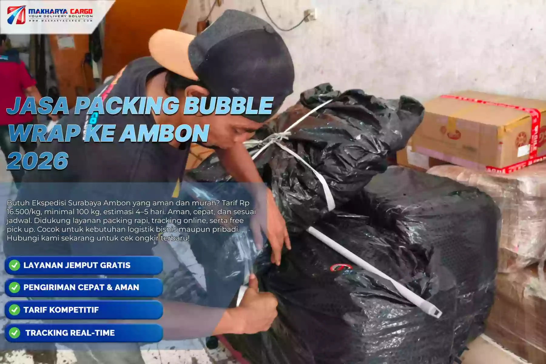 Jasa Packing Bubble Wrap ke Ambon