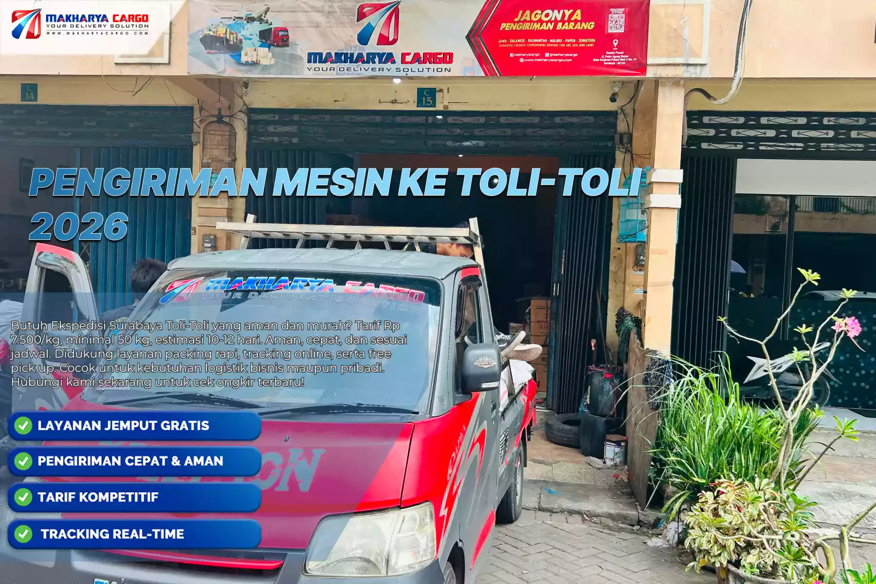 Pengiriman Mesin ke Toli Toli