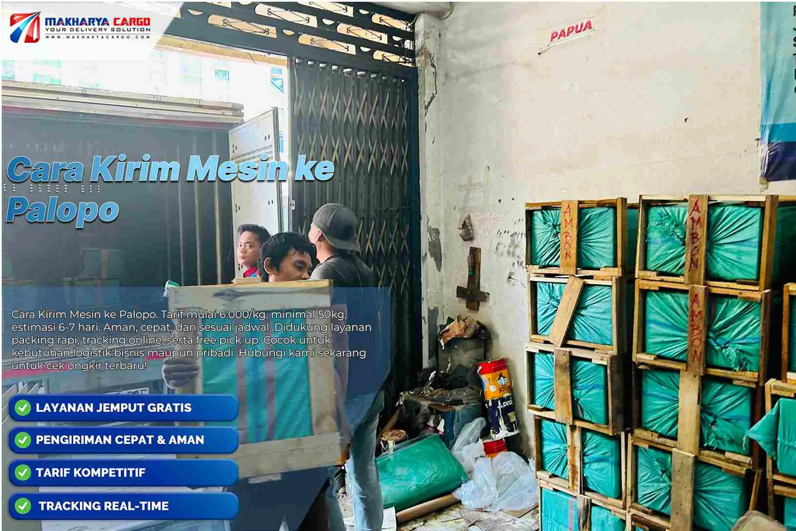 Cara Kirim Mesin ke Palopo