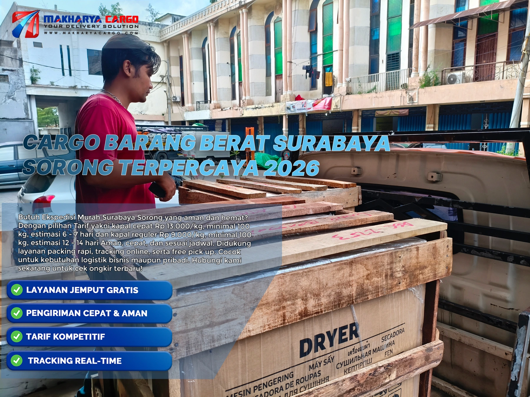 Proses cargo barang berat Surabaya Sorong menggunakan jalur laut untuk pengiriman alat industri