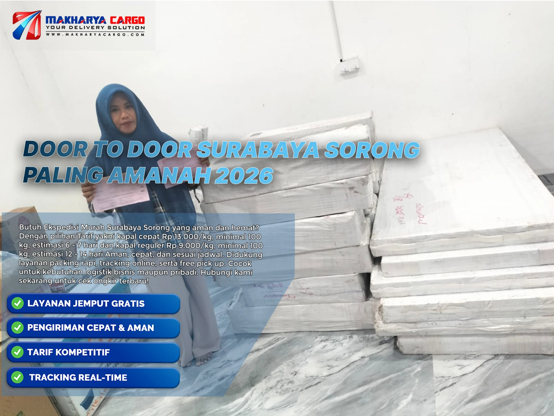 Proses pengiriman door to door Surabaya Sorong untuk distribusi barang antar pulau