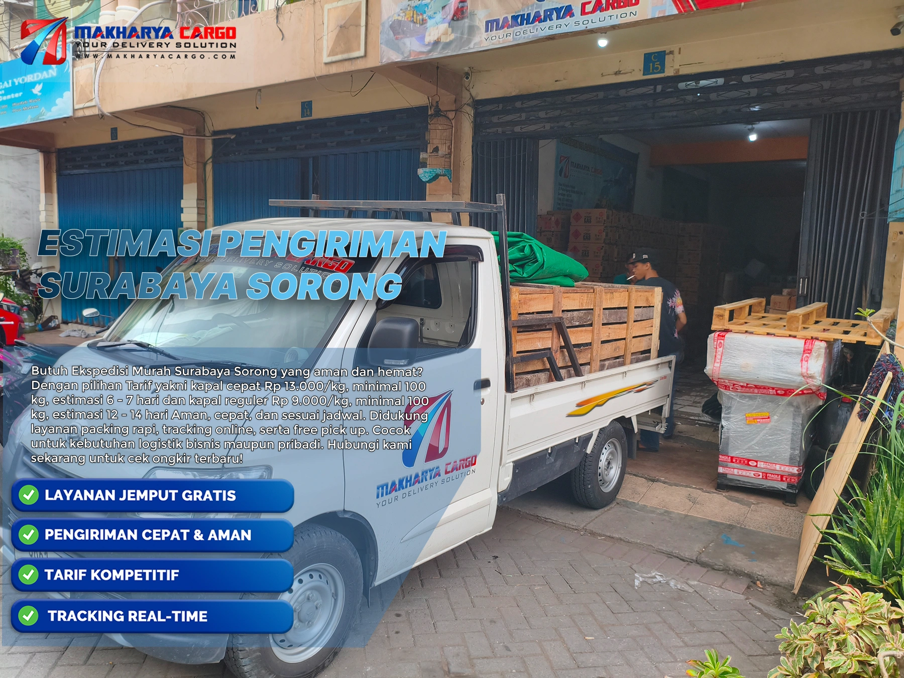 Estimasi pengiriman Surabaya Sorong via cargo laut