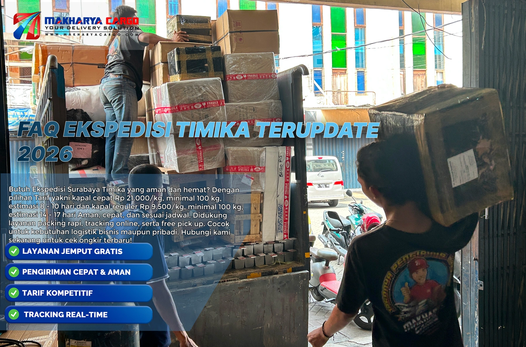 faq ekspedisi timika untuk pengiriman cargo laut dan udara