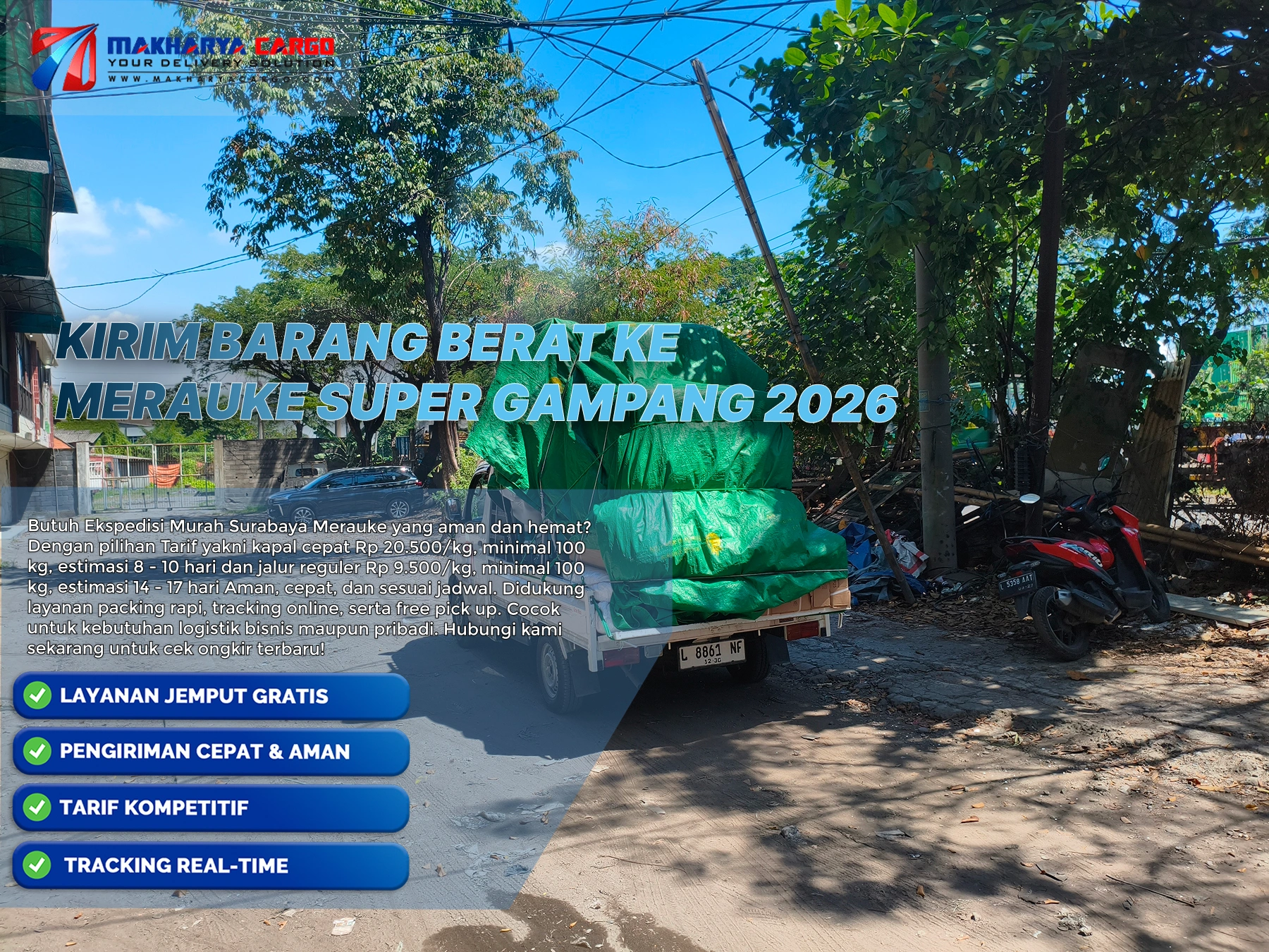 kirim barang berat ke merauke menggunakan cargo laut