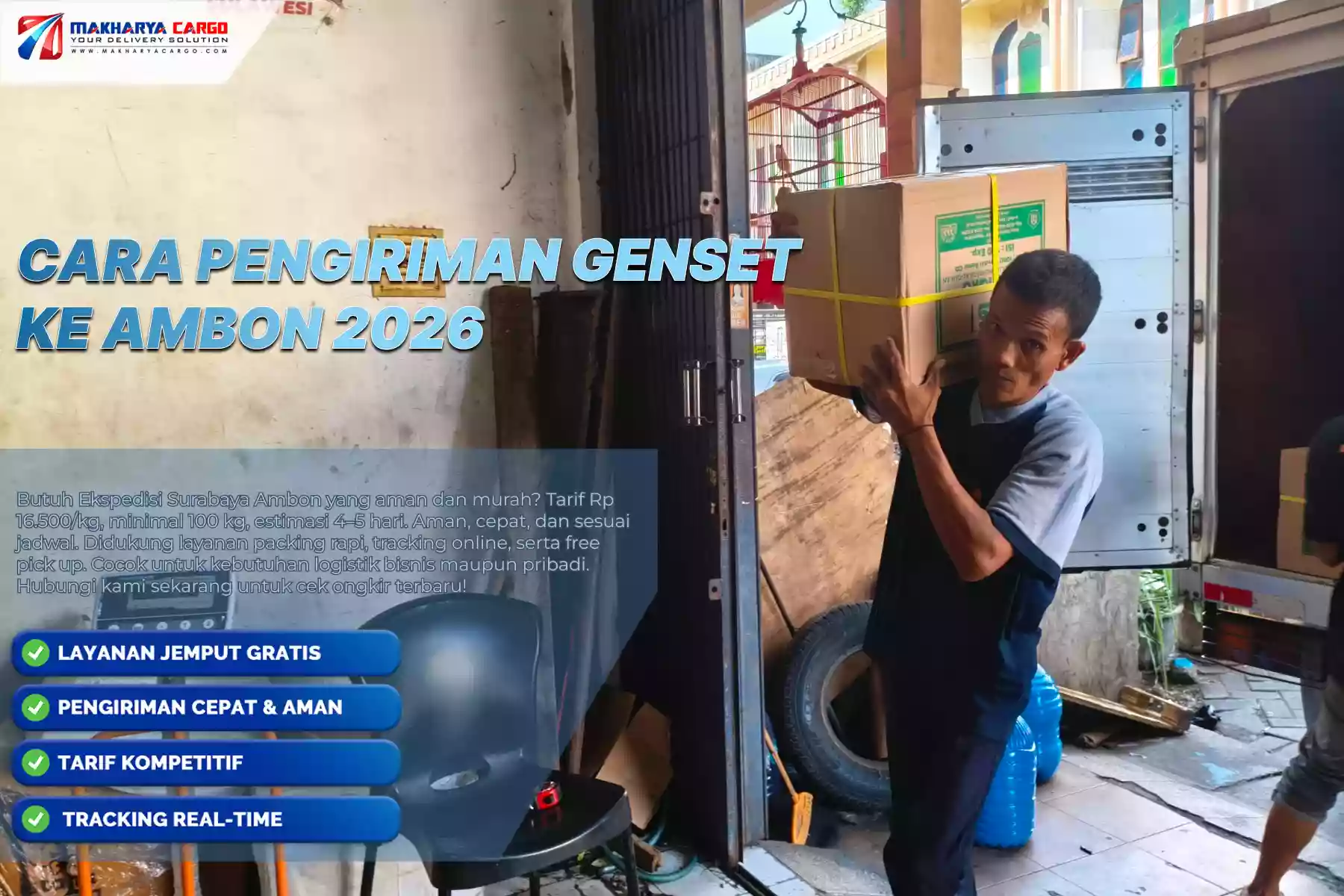 Cara Pengiriman Genset ke Ambon 