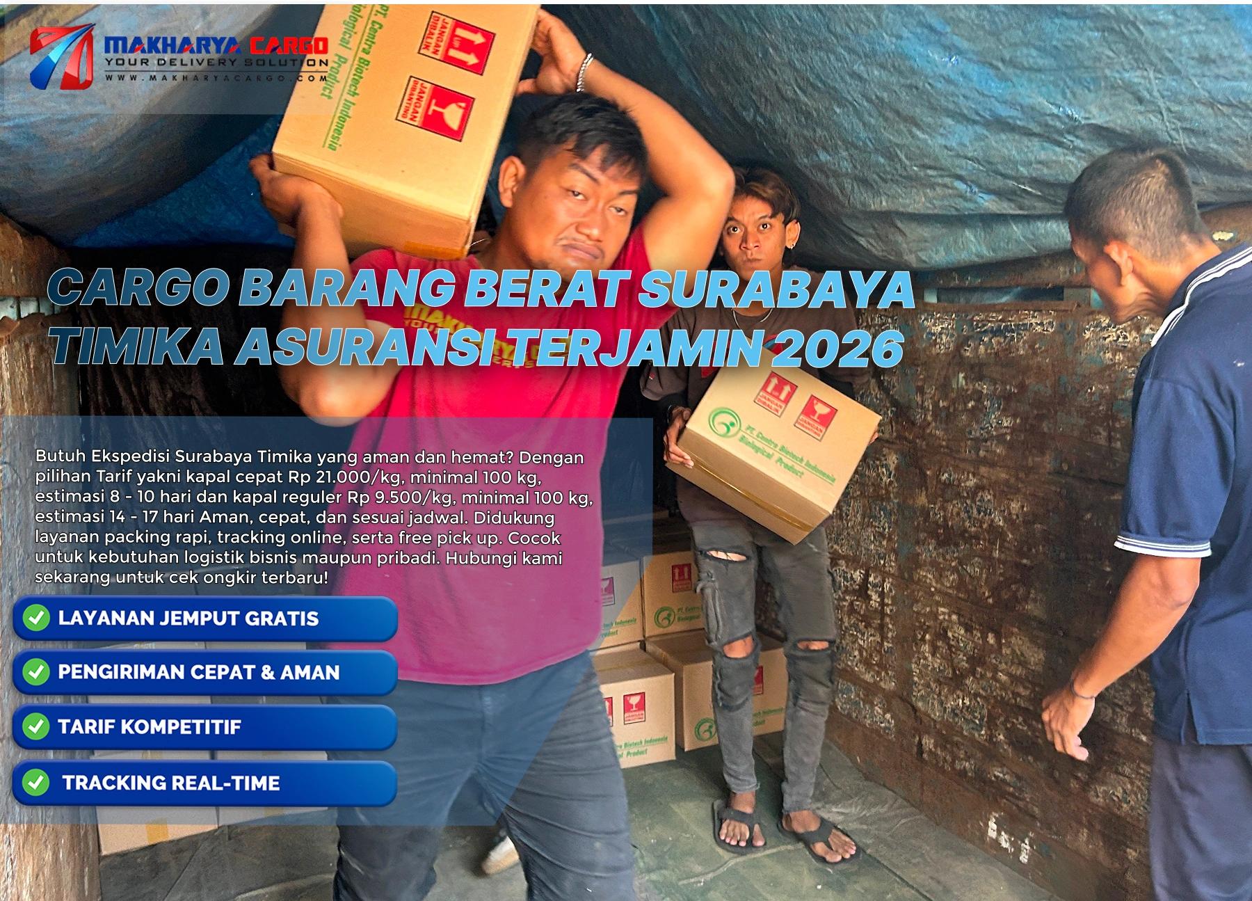 cargo barang berat surabaya timika untuk pengiriman mesin industri
