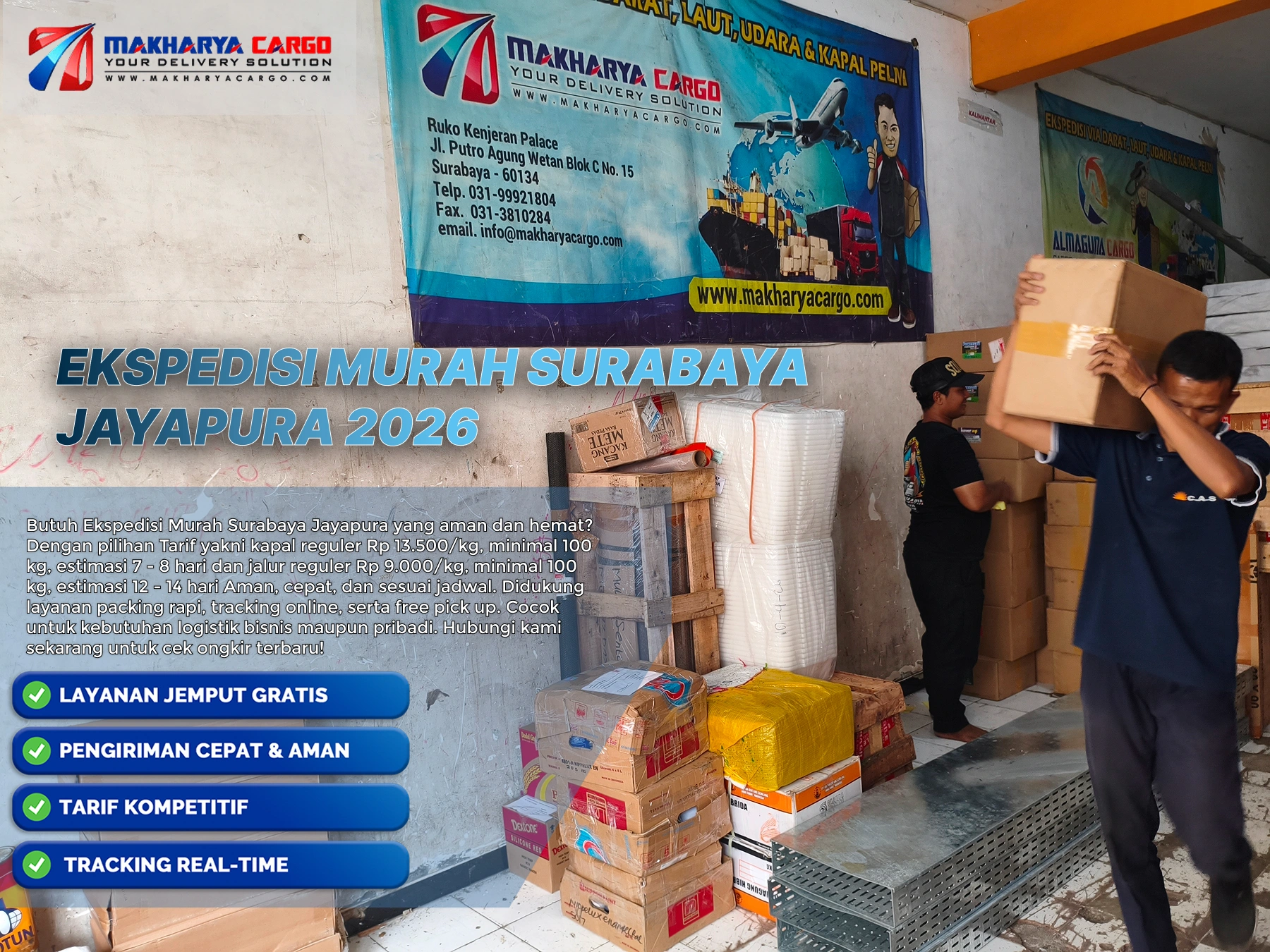 Ekspedisi murah Surabaya Jayapura untuk pengiriman cargo laut aman ke Papua