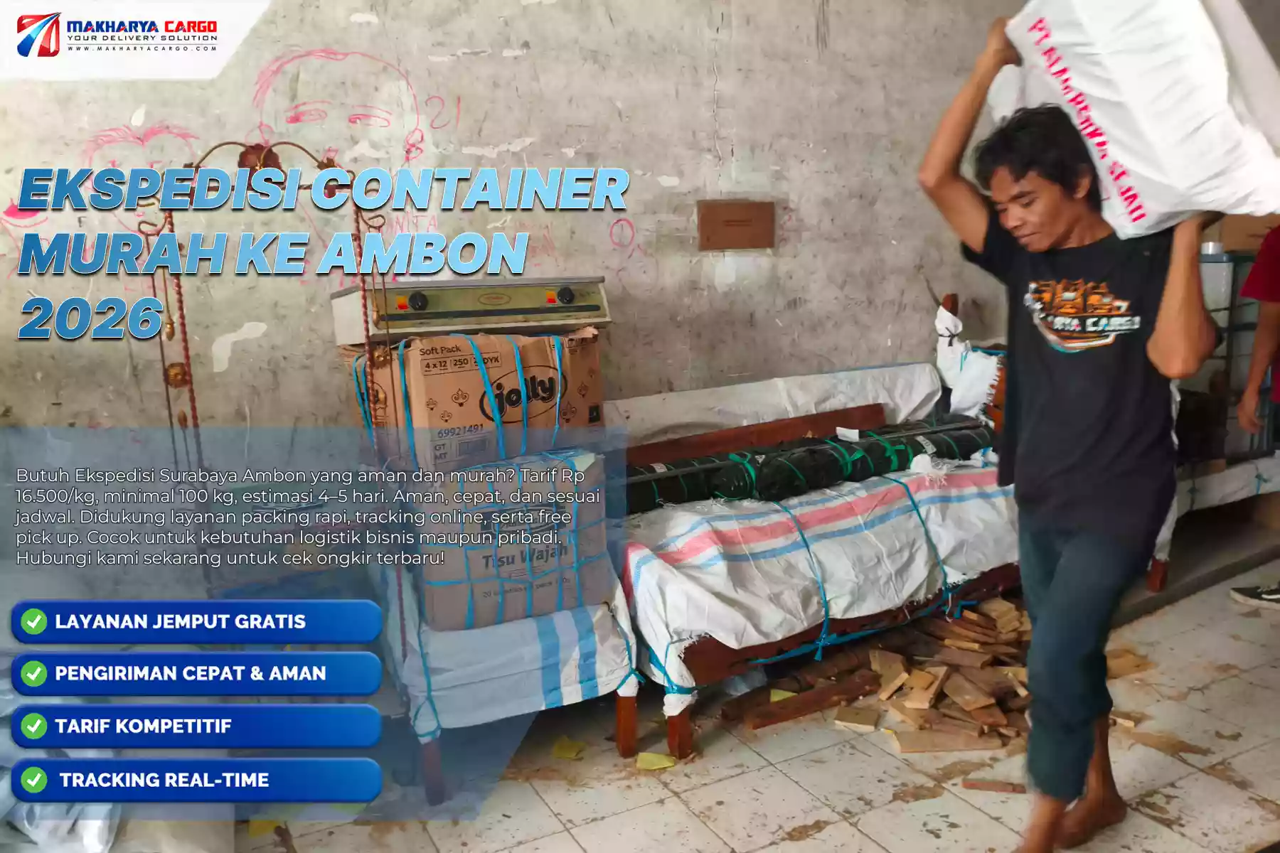 Ekspedisi container murah ke Ambon
