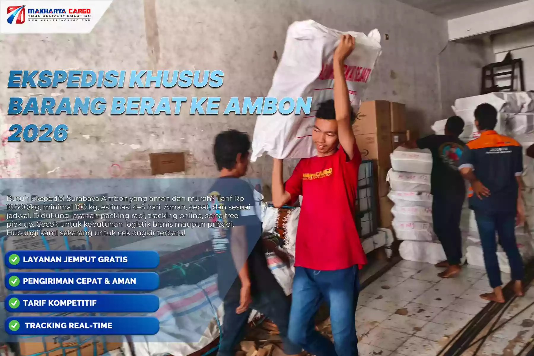 Ekspedisi khusus barang berat ke Ambon