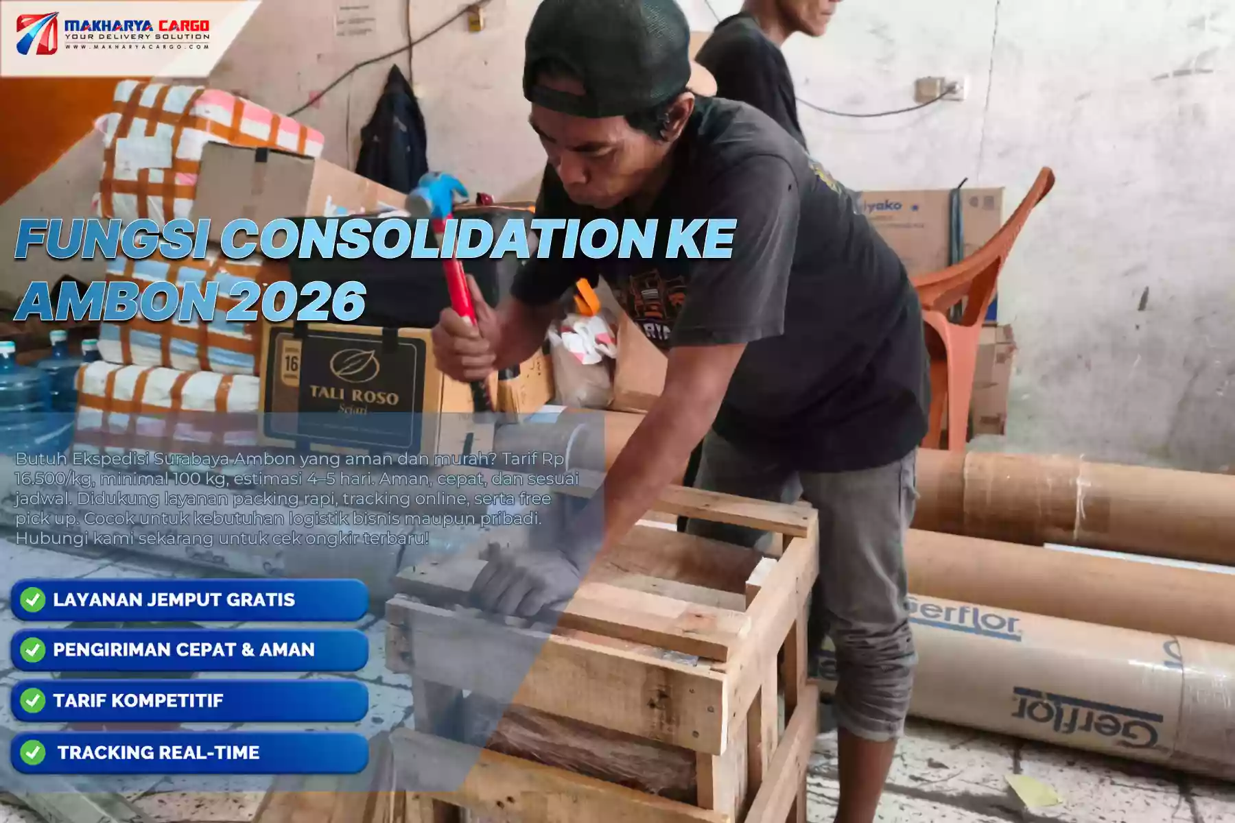 Fungsi Consolidation Cargo ke Ambon