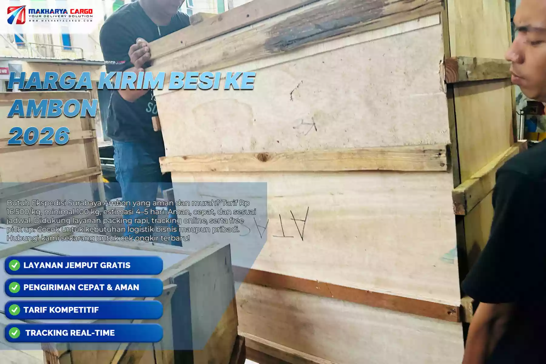 Harga kirim besi ke Ambon