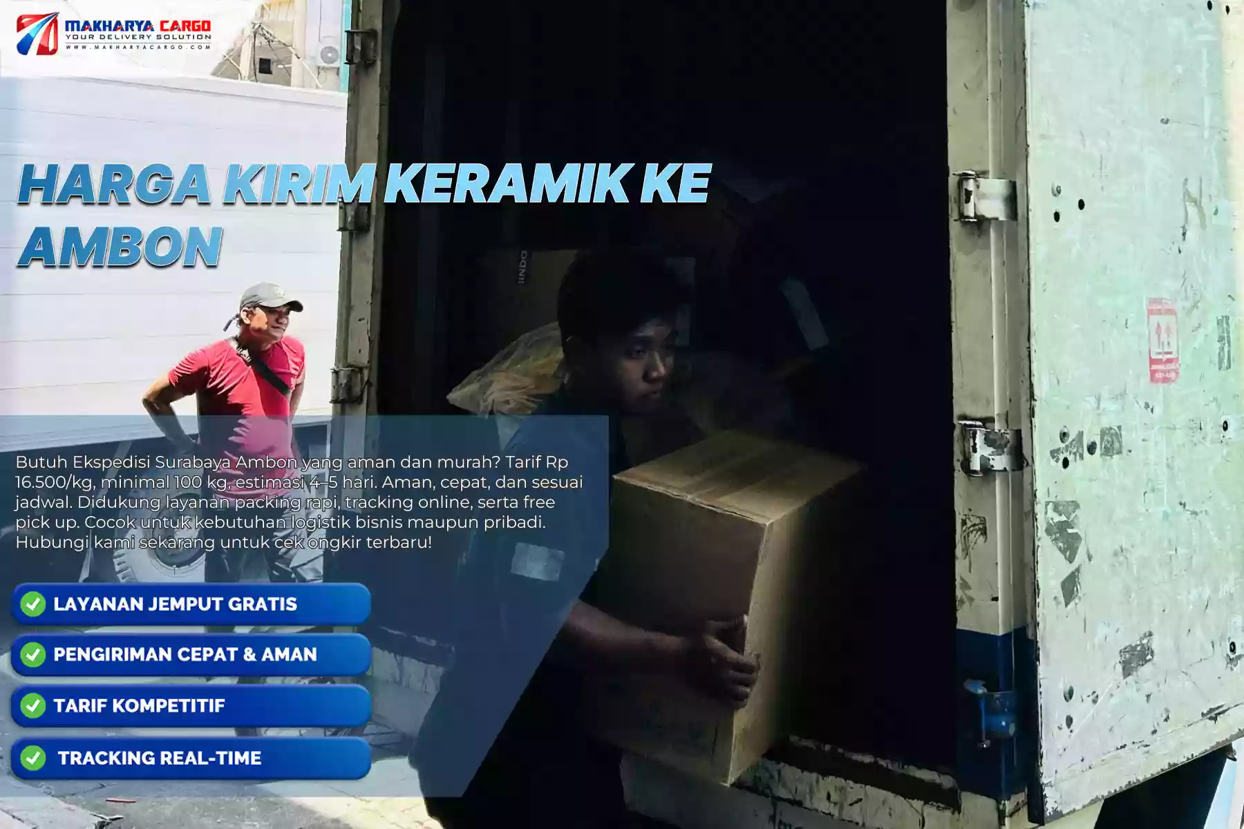 Harga kirim keramik ke Ambon