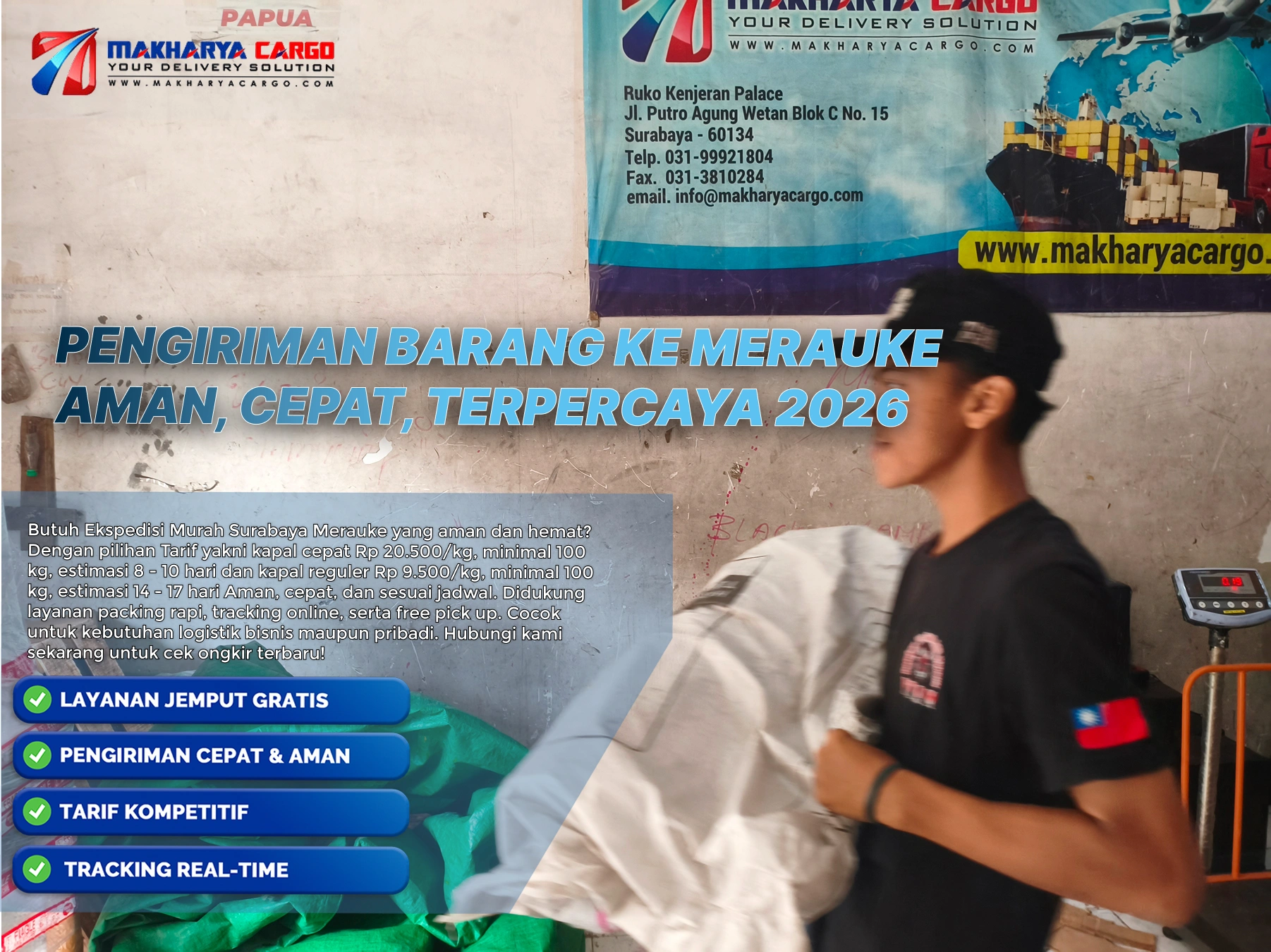 pengiriman barang ke merauke menggunakan cargo laut
