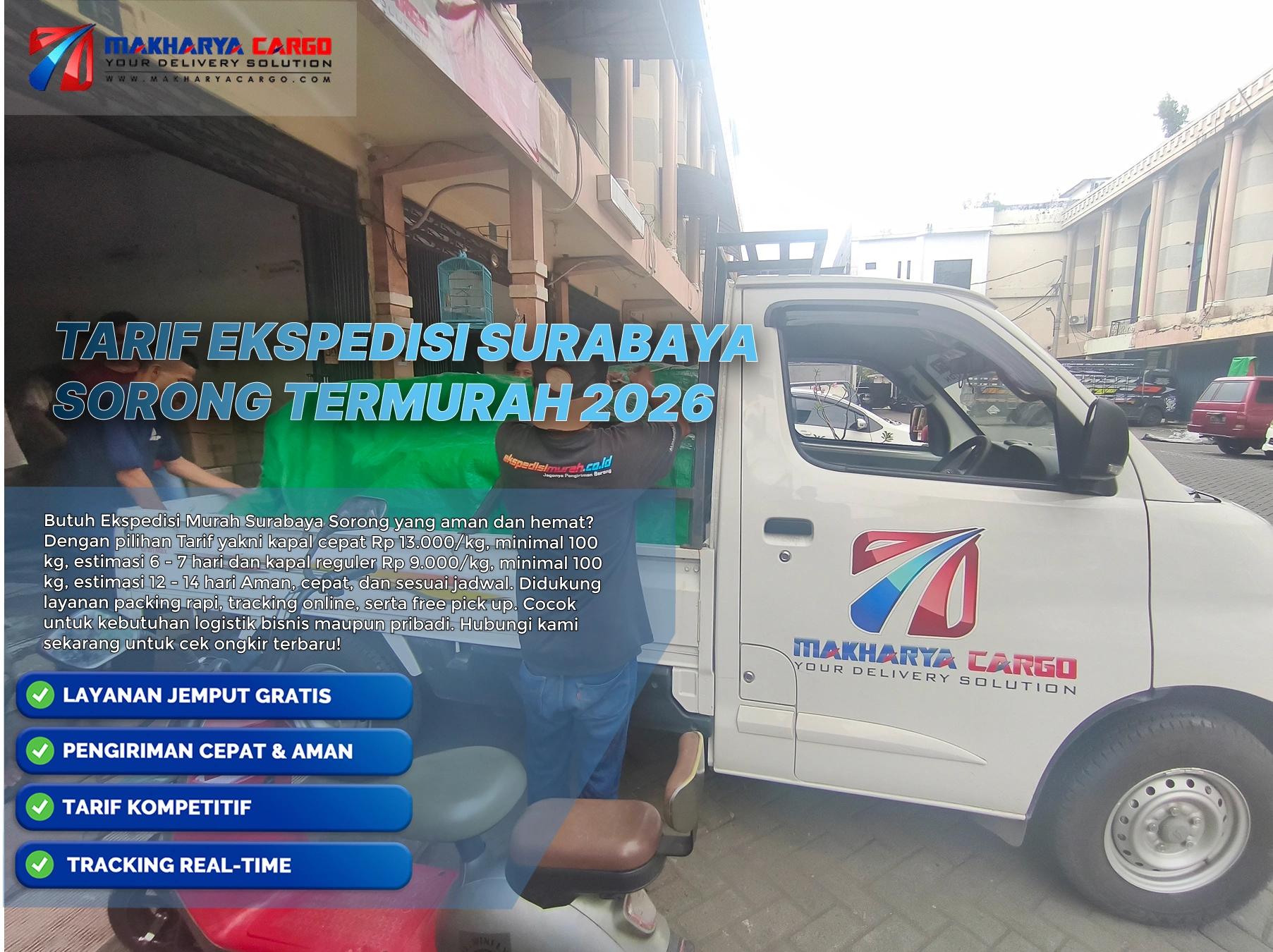Tarif ekspedisi Surabaya Sorong untuk pengiriman cargo laut terbaru