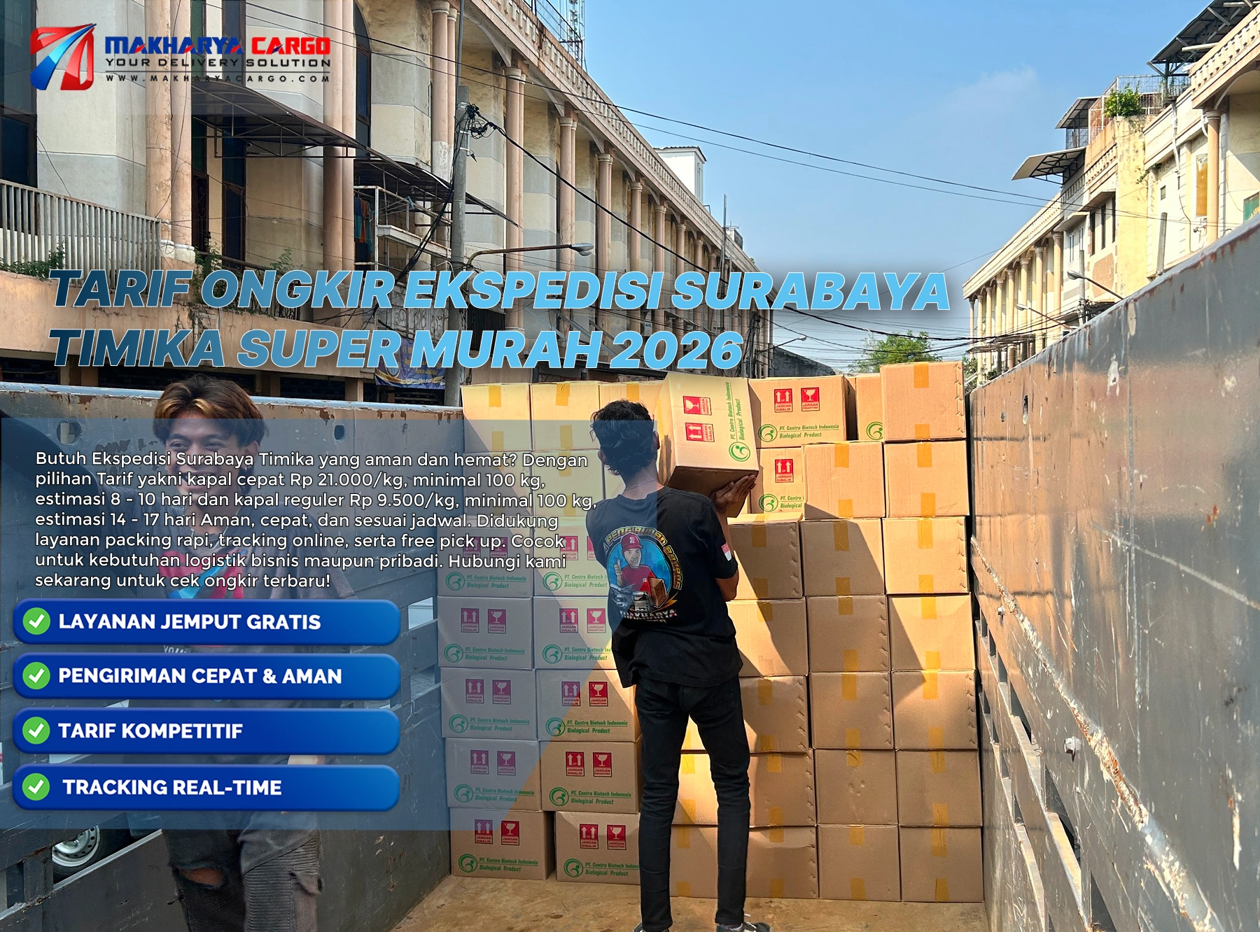 Tarif ongkir ekspedisi Surabaya Timika untuk pengiriman cargo laut ke Timika