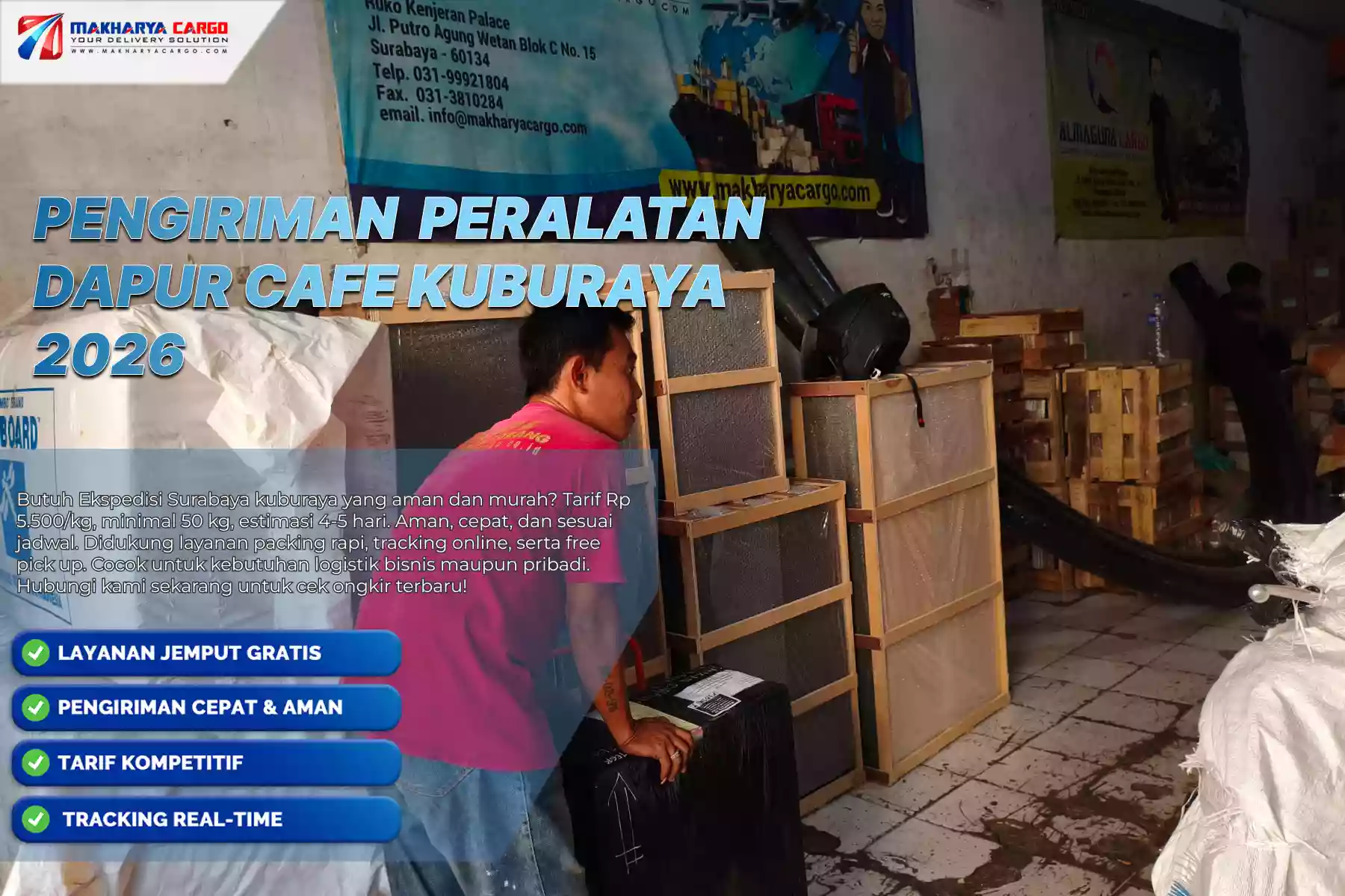 Pengiriman Peralatan Dapur Cafe Kuburaya