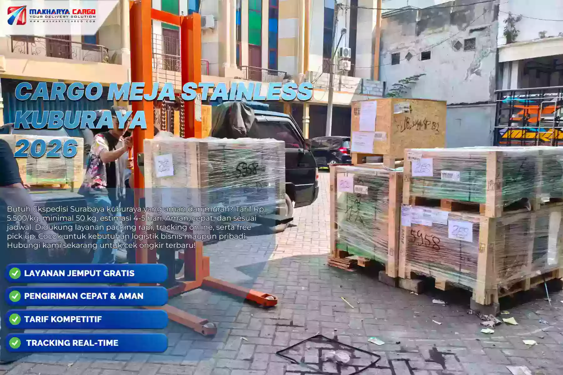 Cargo Meja Stainless Kuburaya