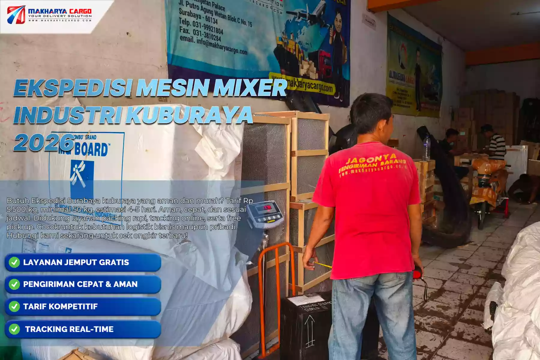Ekspedisi Mesin Mixer Industri Kuburaya
