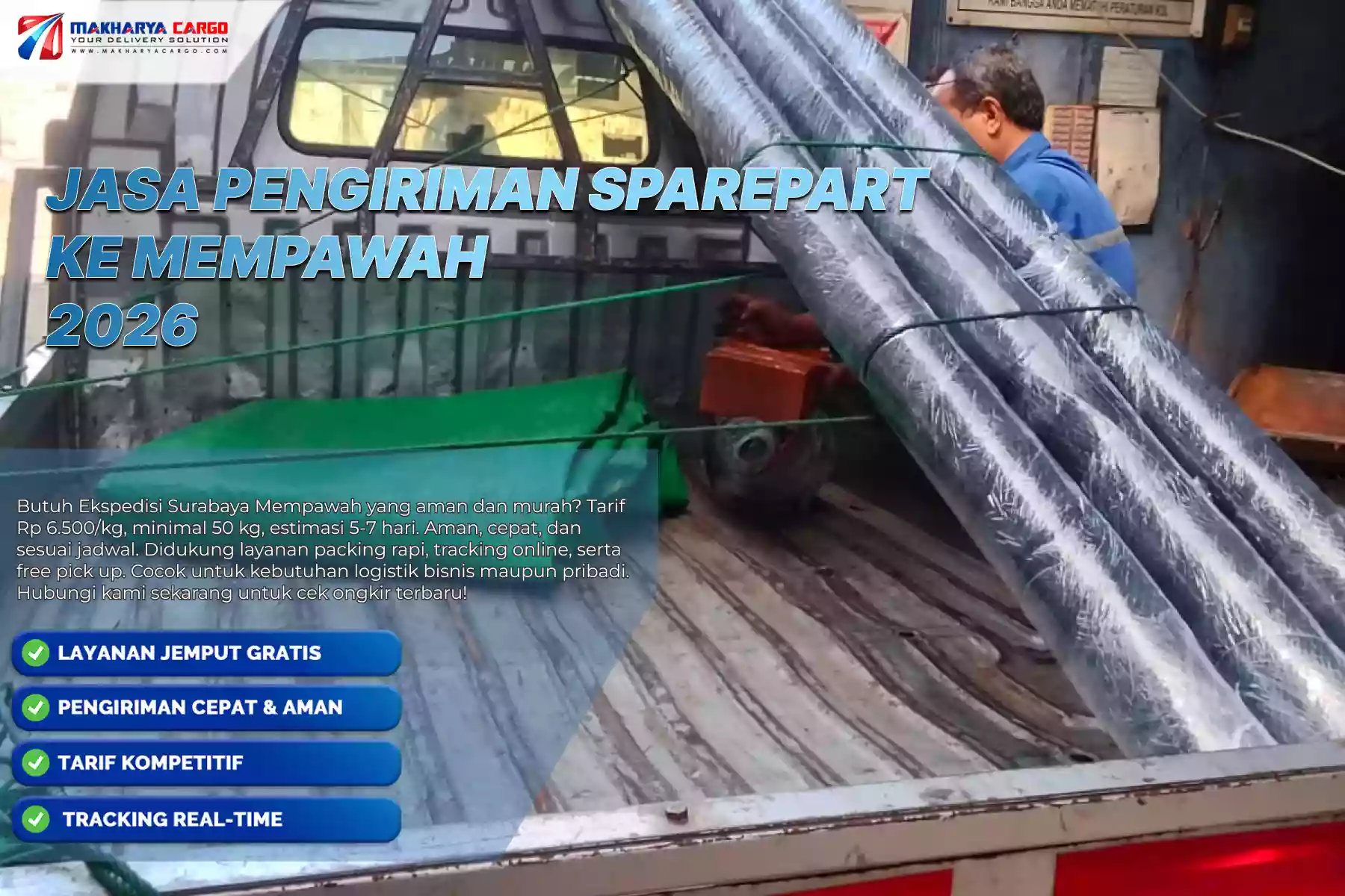 Jasa Pengiriman Sparepart ke Mempawah