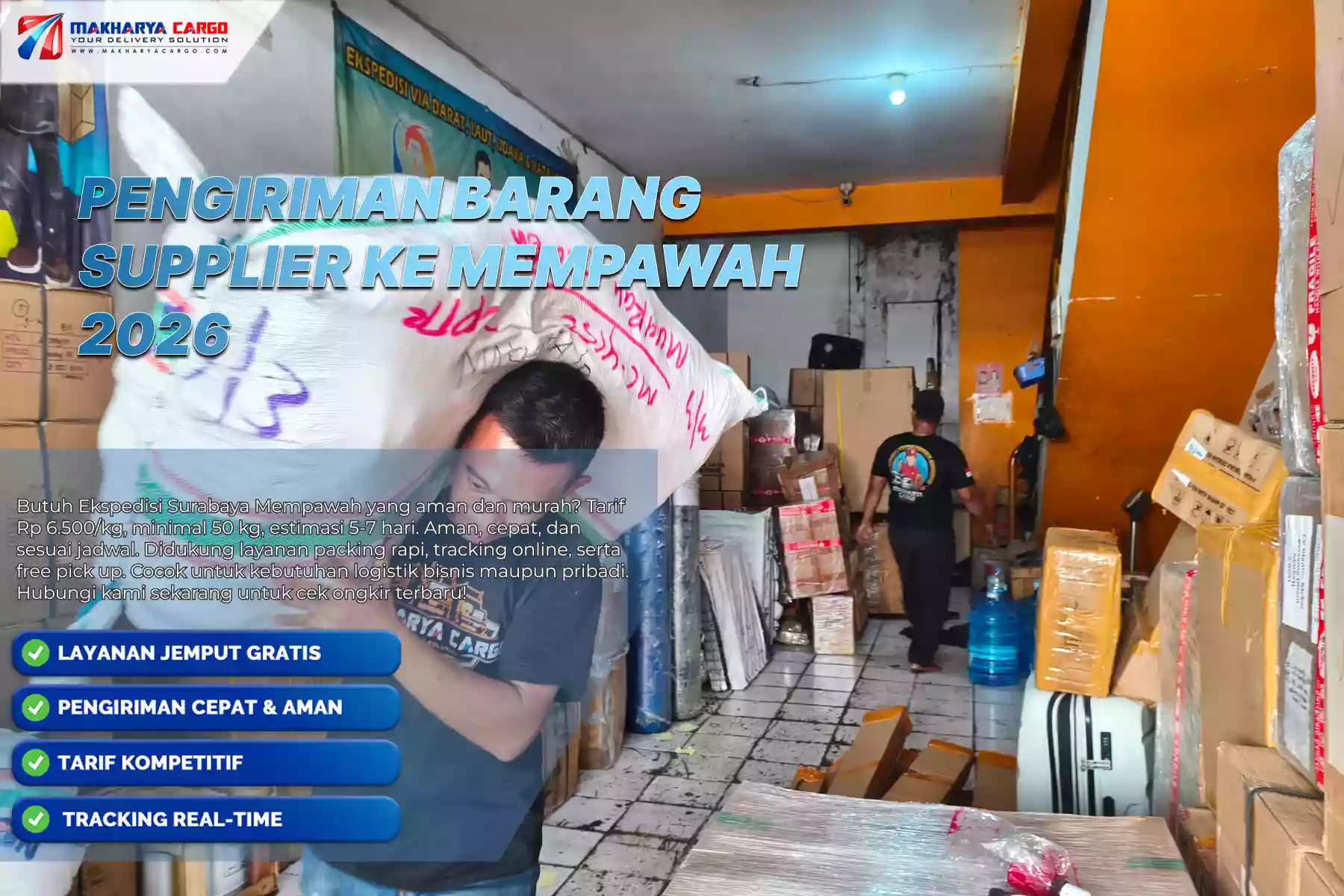 Pengiriman Barang Supplier ke Mempawah