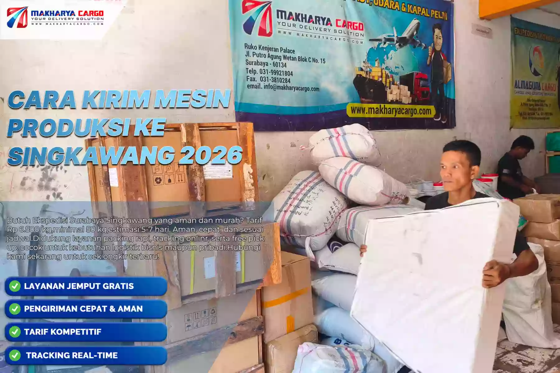 Cara Kirim Mesin Produksi ke Singkawang