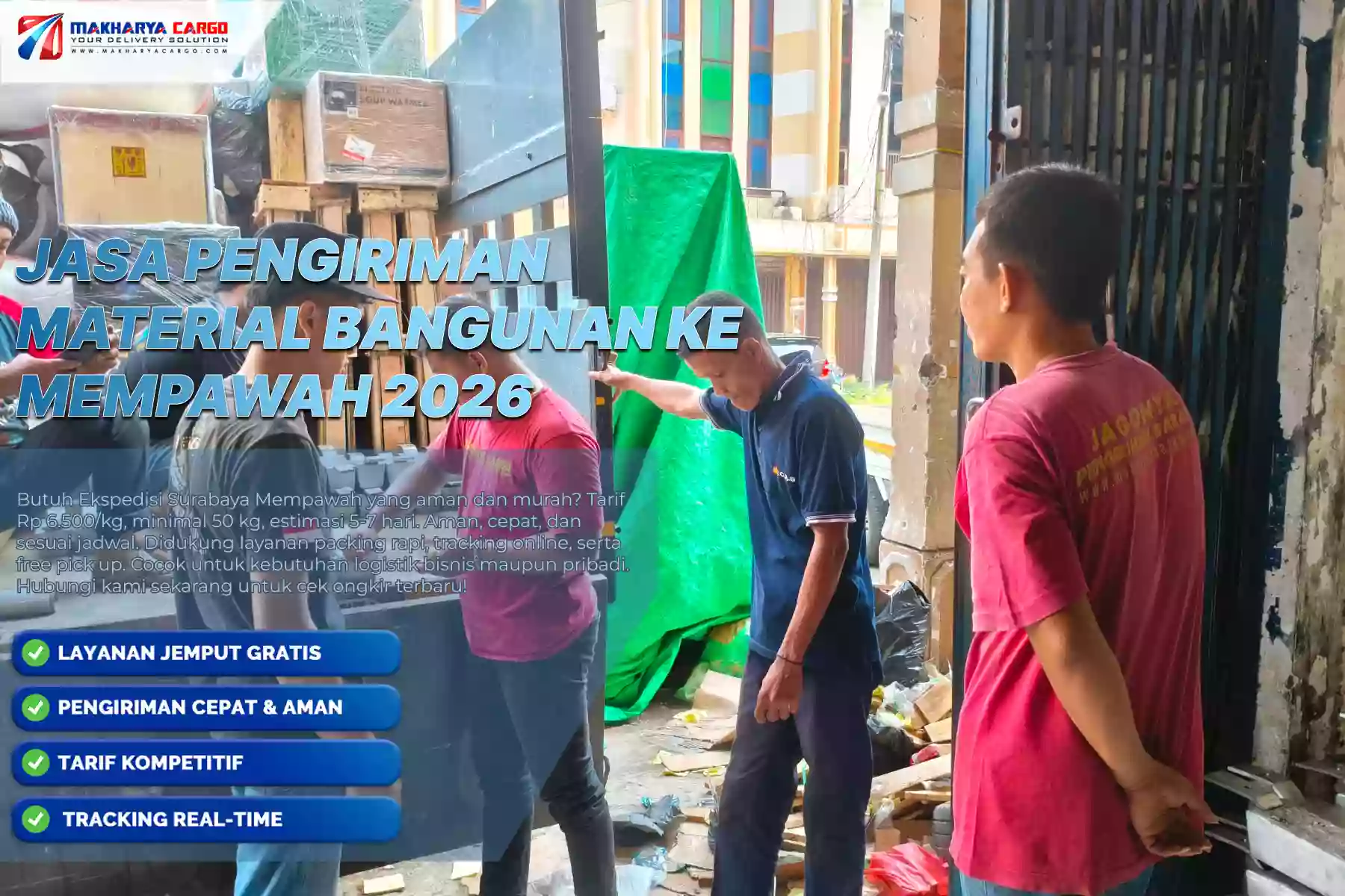 Jasa Pengiriman Material Bangunan ke Mempawah