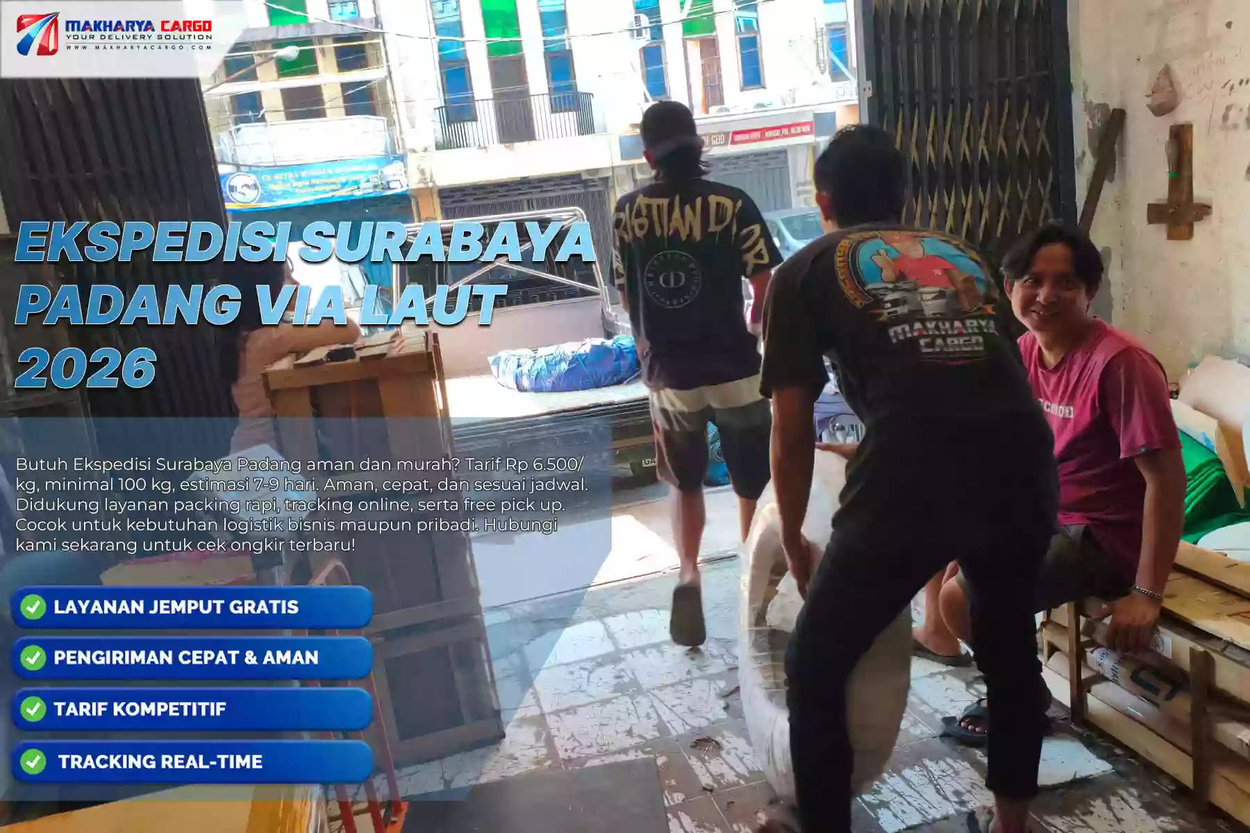Ekspedisi Surabaya Padang via Cargo Laut