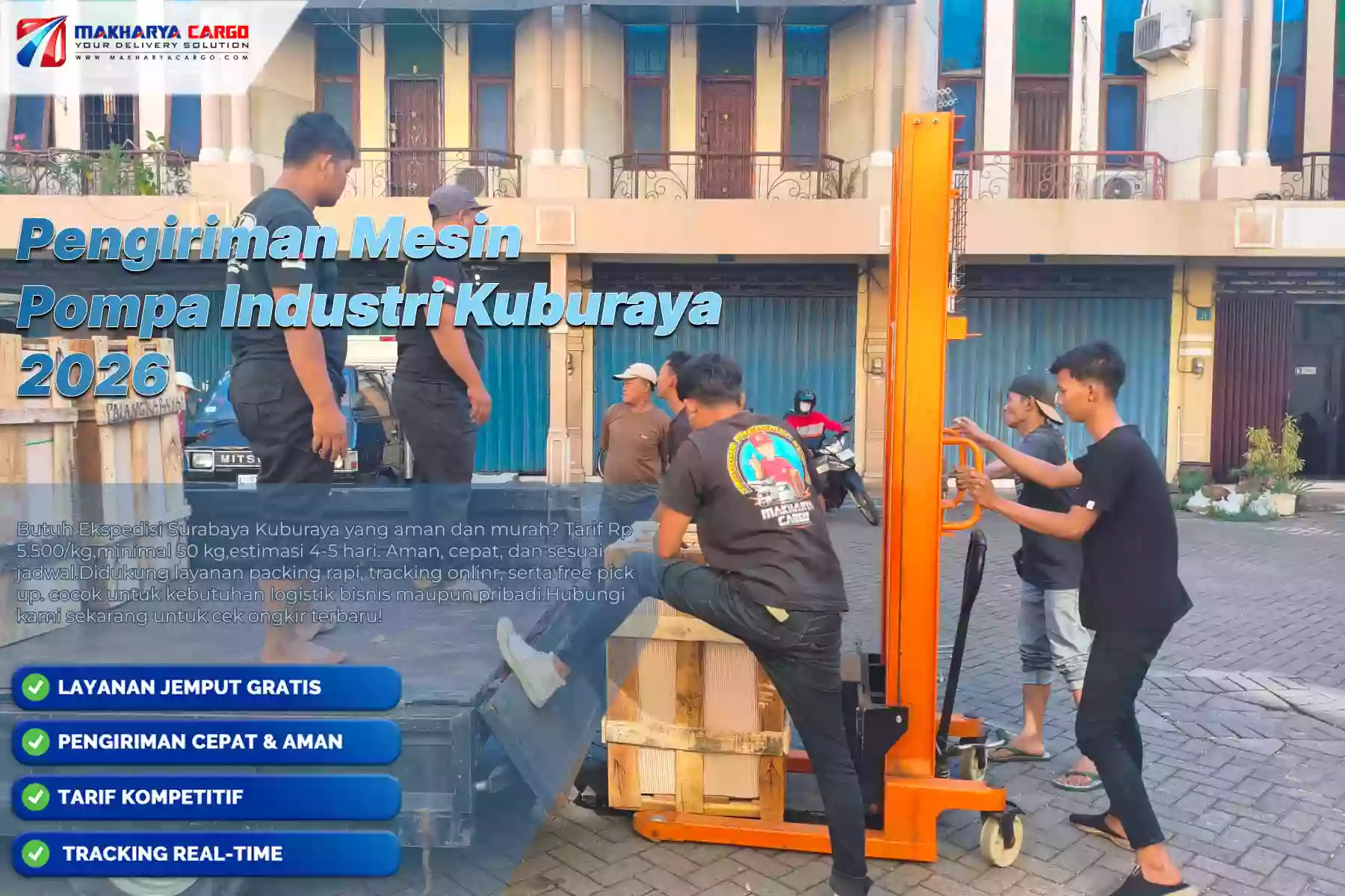 Pengiriman Mesin Pompa Industri Kuburaya