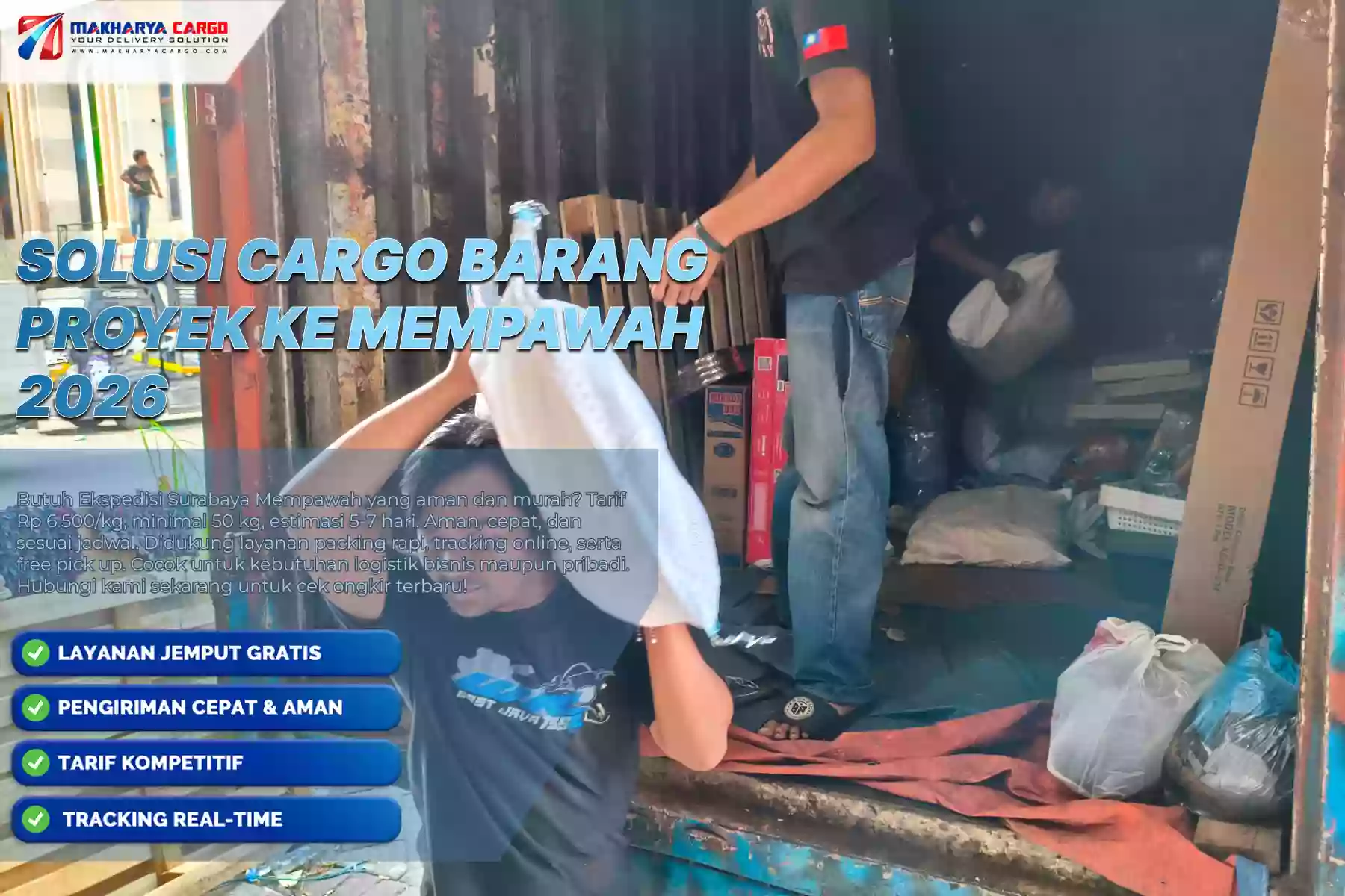 Solusi Cargo Barang Proyek ke Mempawah