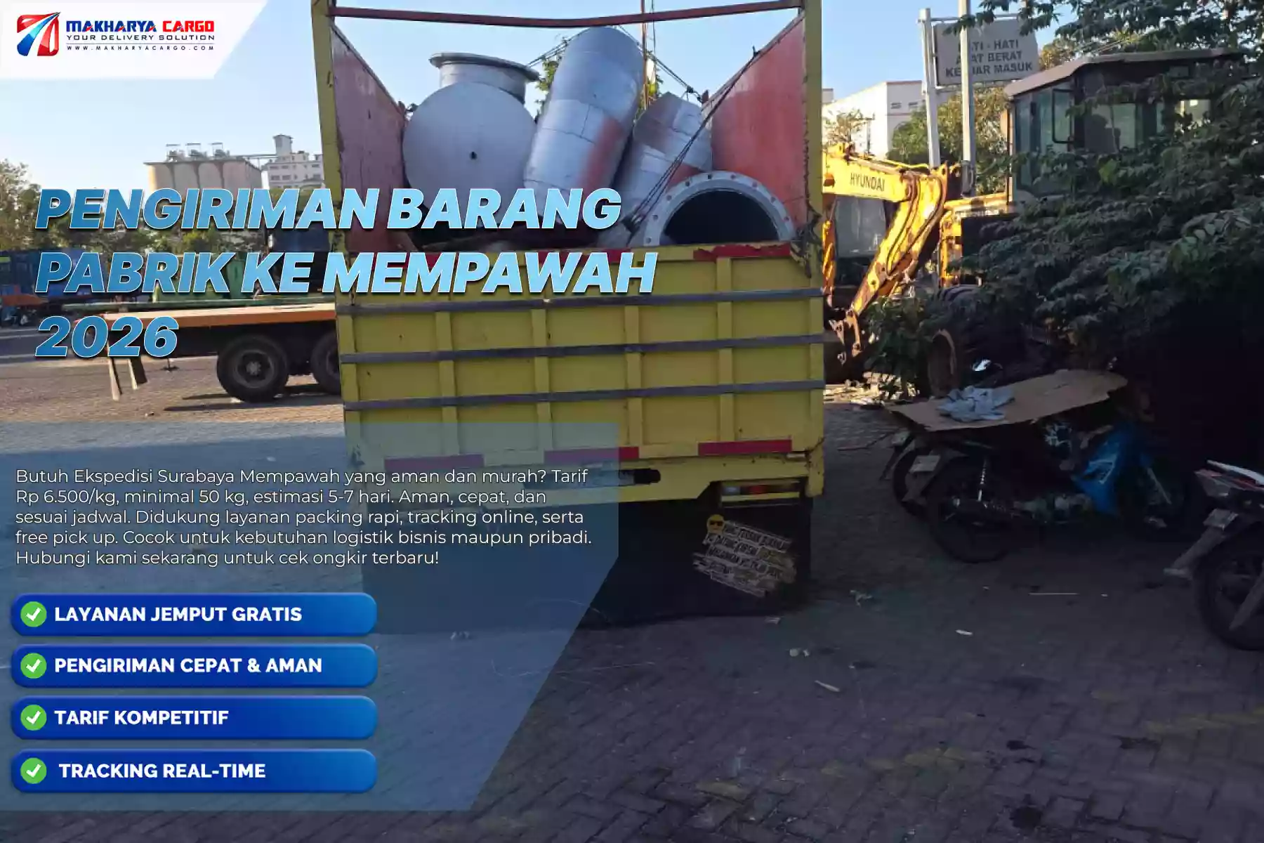 Pengiriman Barang Pabrik ke Mempawah