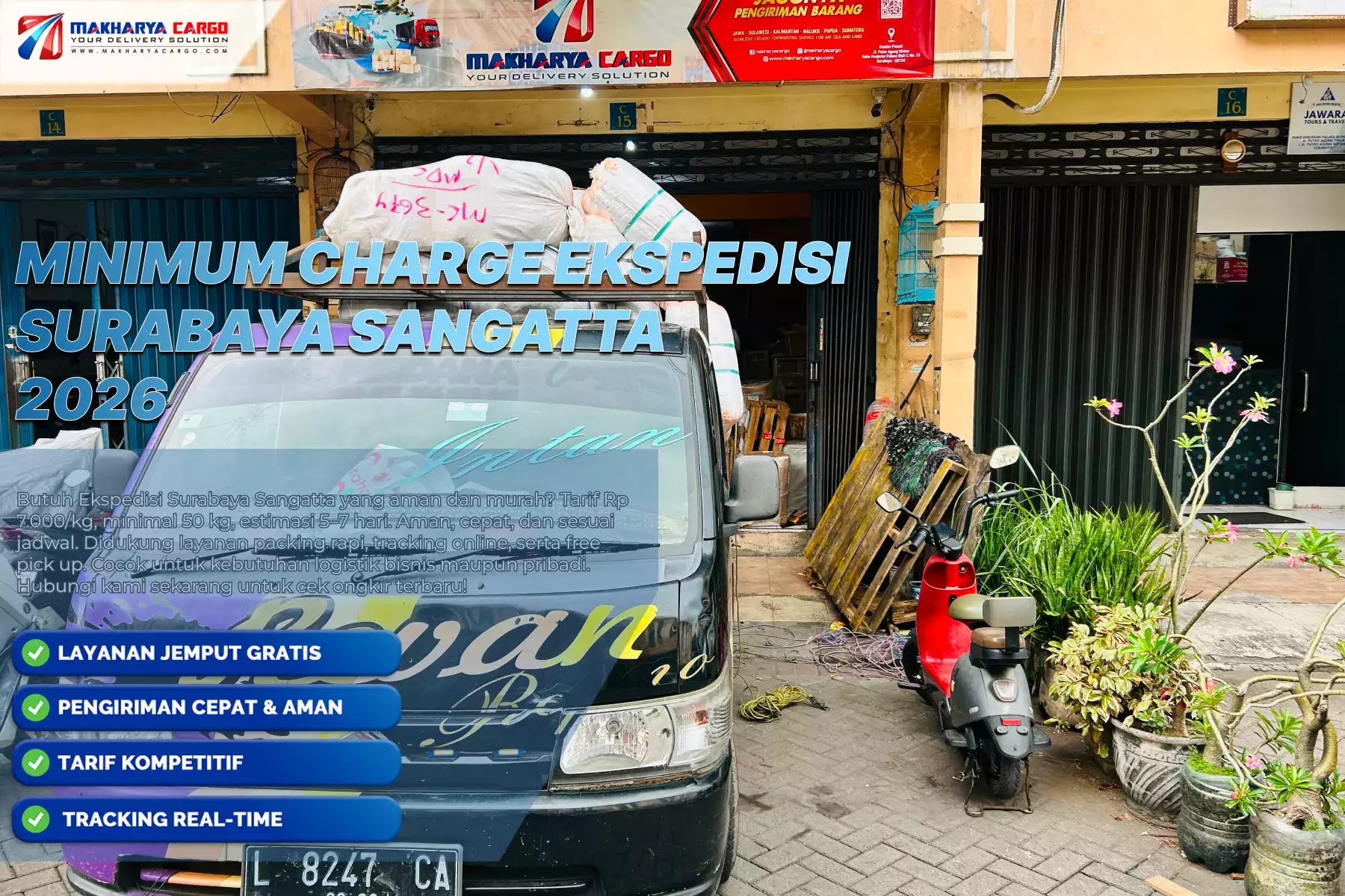 Minimum Charge Ekspedisi Surabaya Sangatta