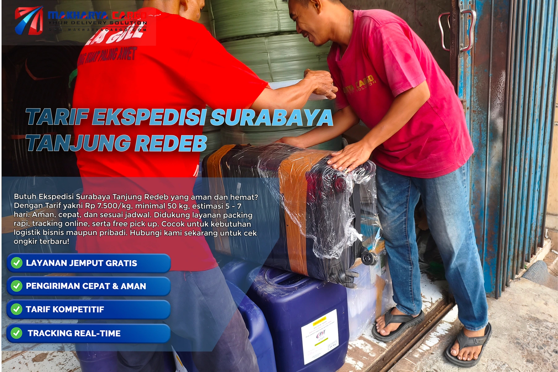 tarif ekspedisi surabaya tanjung redeb terbaik 2026