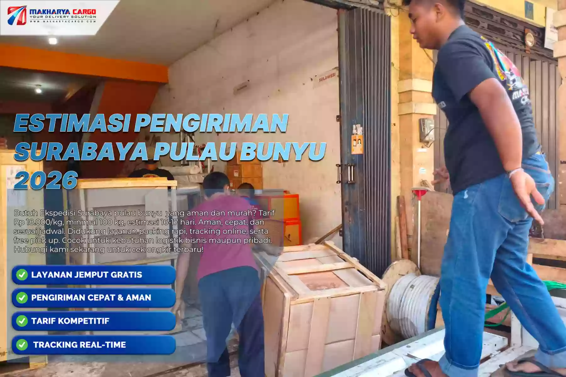 Estimasi Pengiriman Surabaya Pulau Bunyu