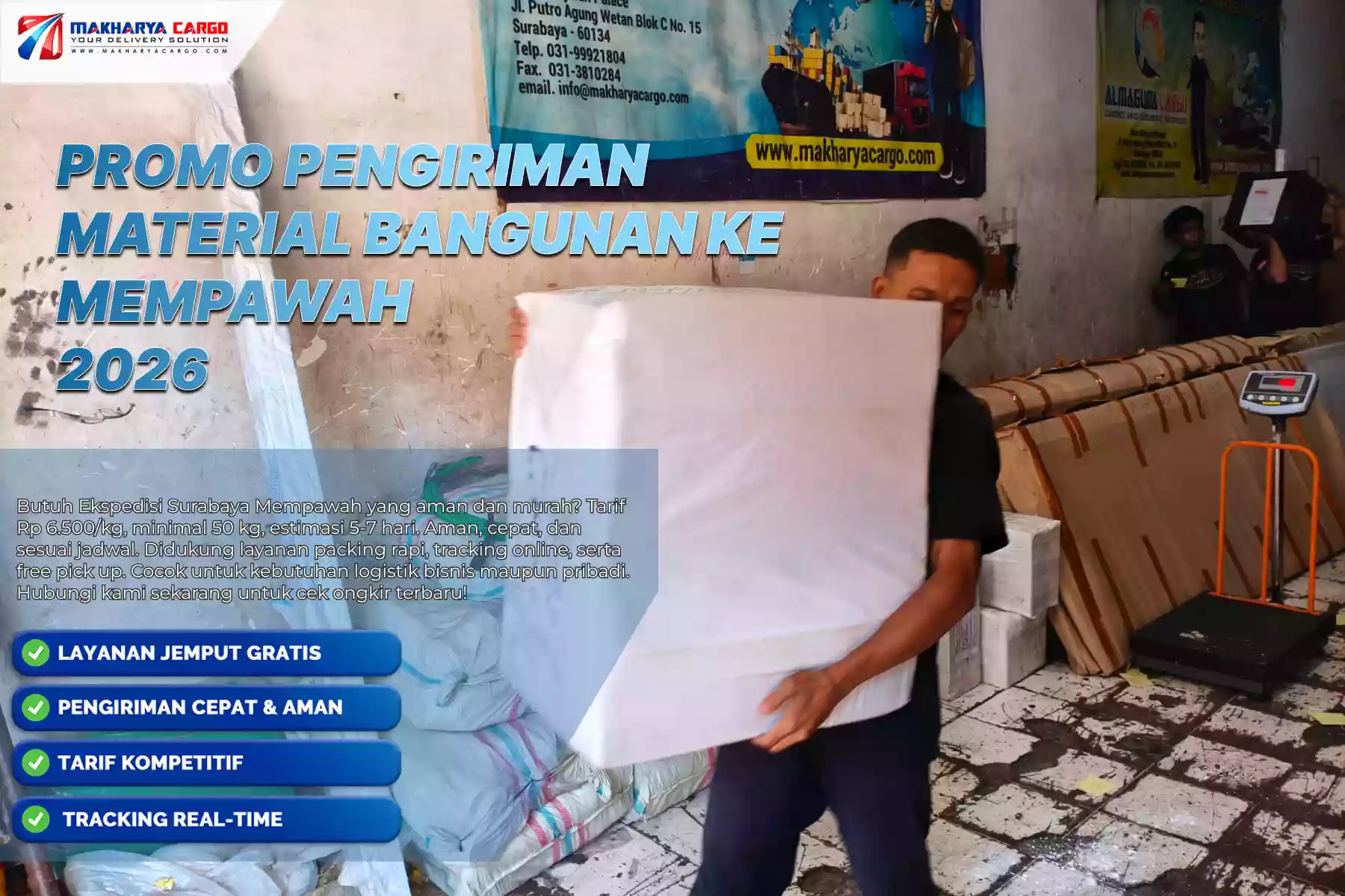 Promo Pengiriman Material Bangunan ke Mempawah