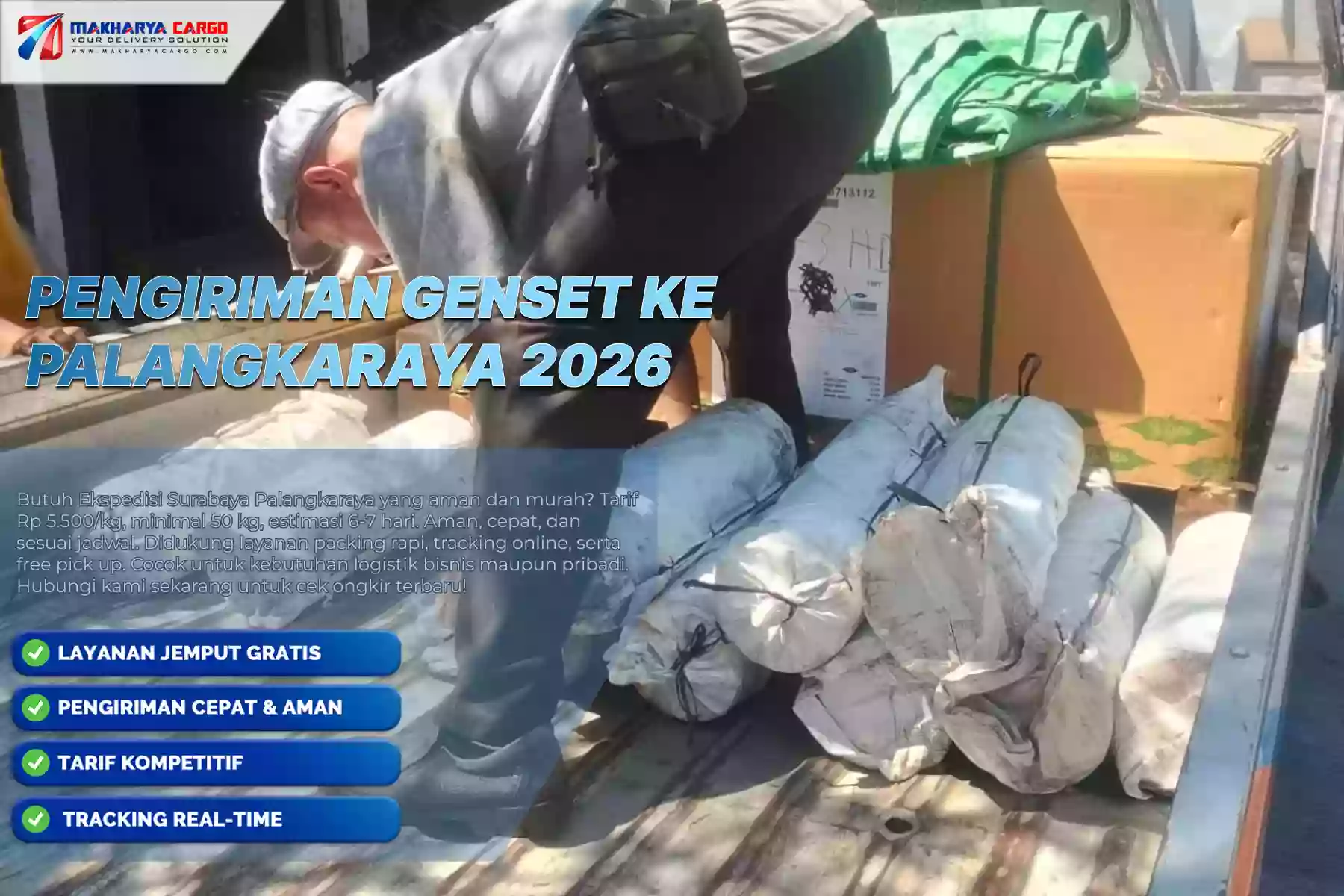 Pengiriman Genset ke Palangkaraya