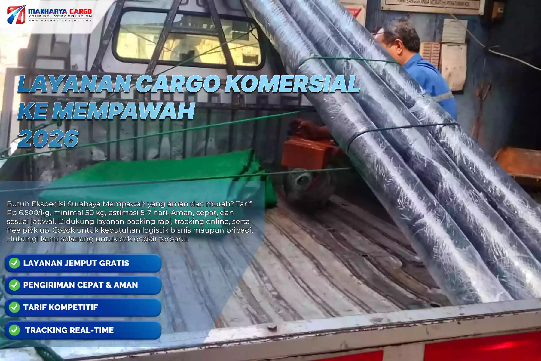 Layanan Cargo Komersial ke Mempawah