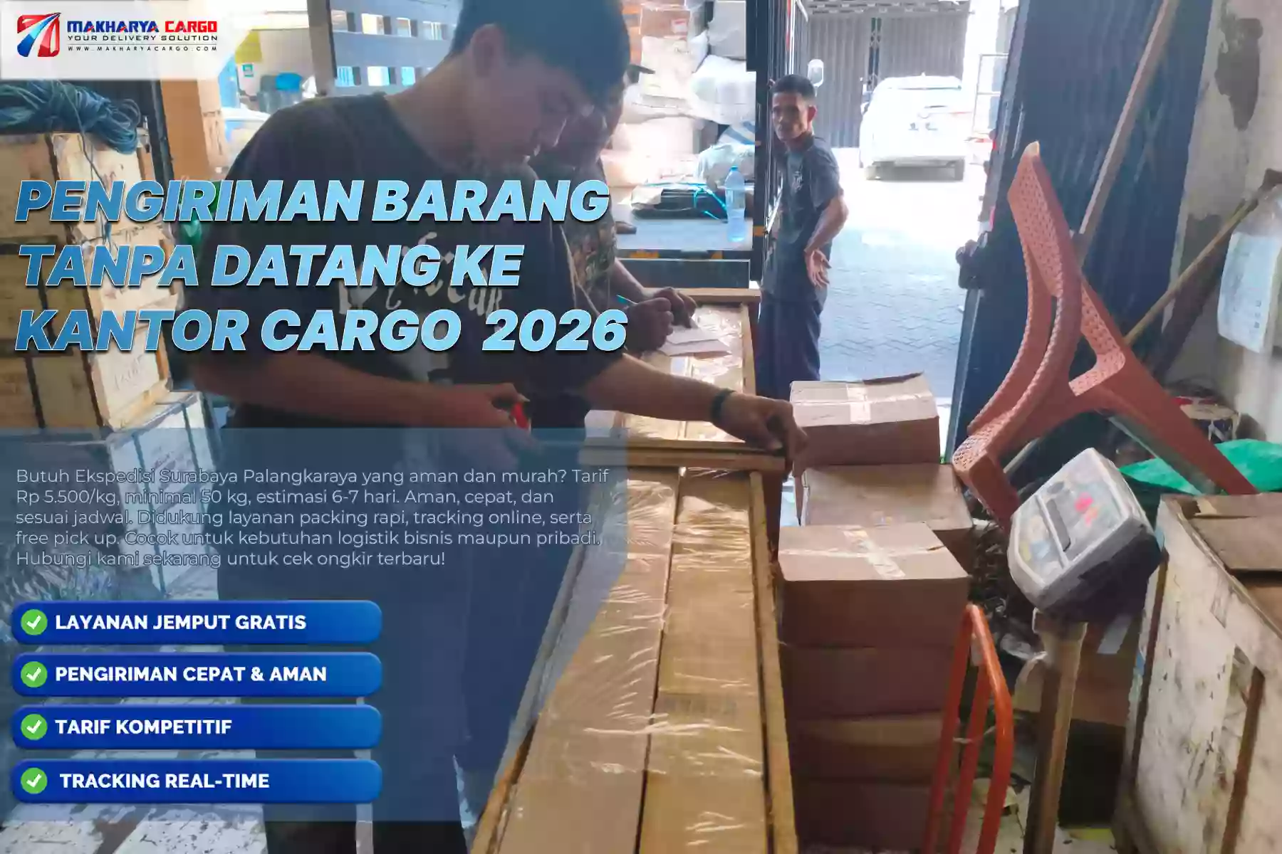 Pengiriman Barang Tanpa Datang ke Kantor Cargo