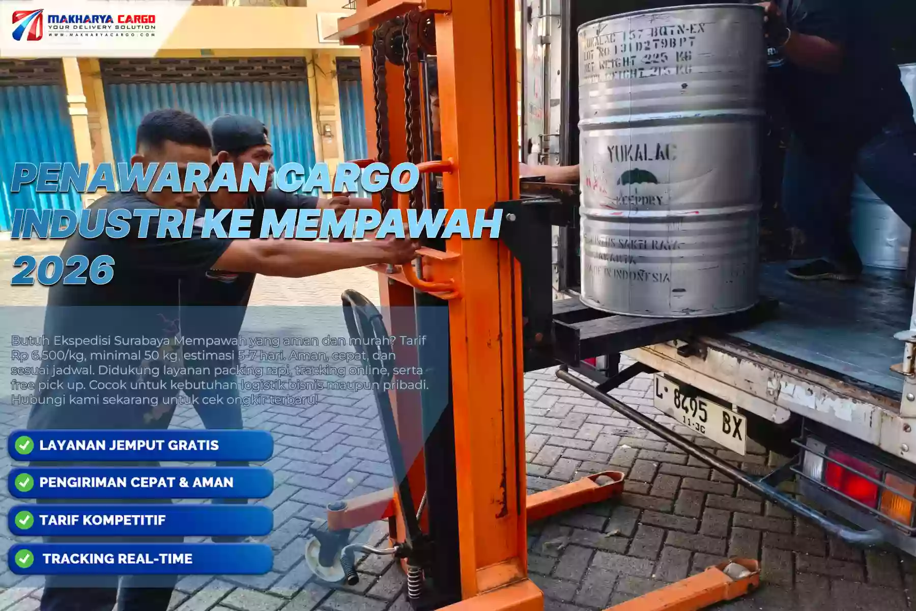 Penawaran Cargo Industri ke Mempawah