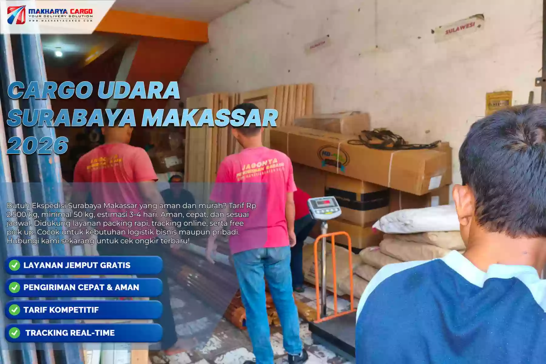 Cargo Udara Surabaya Makassar
