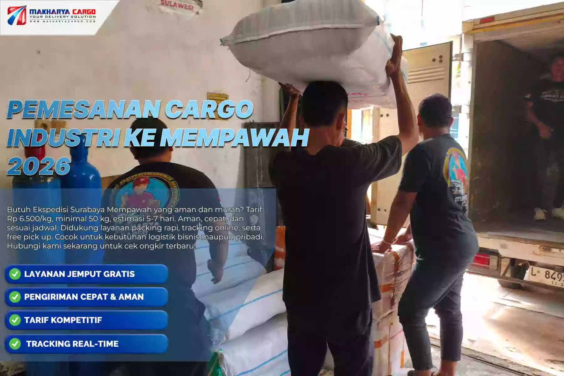 Pemesanan Cargo Industri ke Mempawah