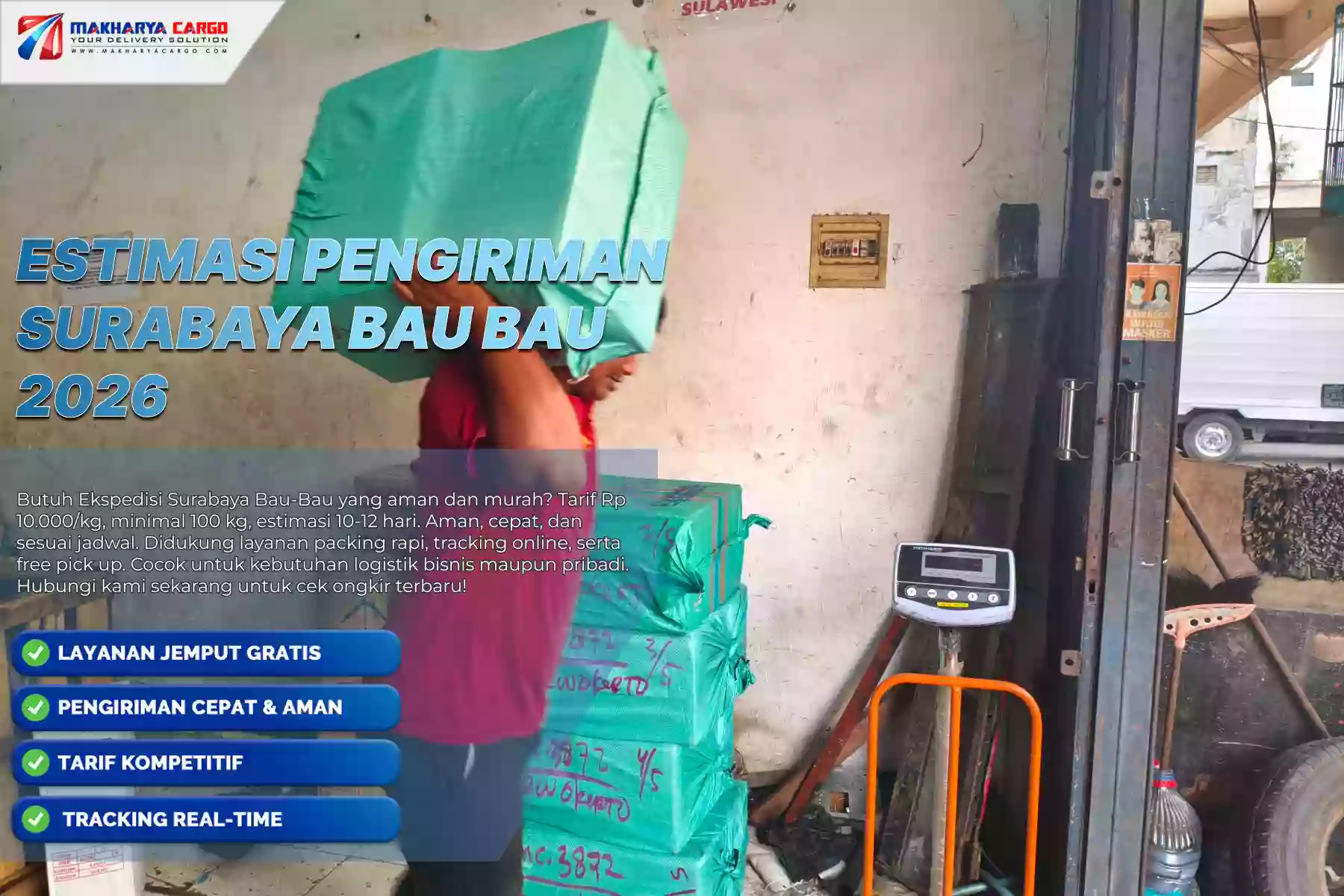 Estimasi Pengiriman Surabaya Bau Bau