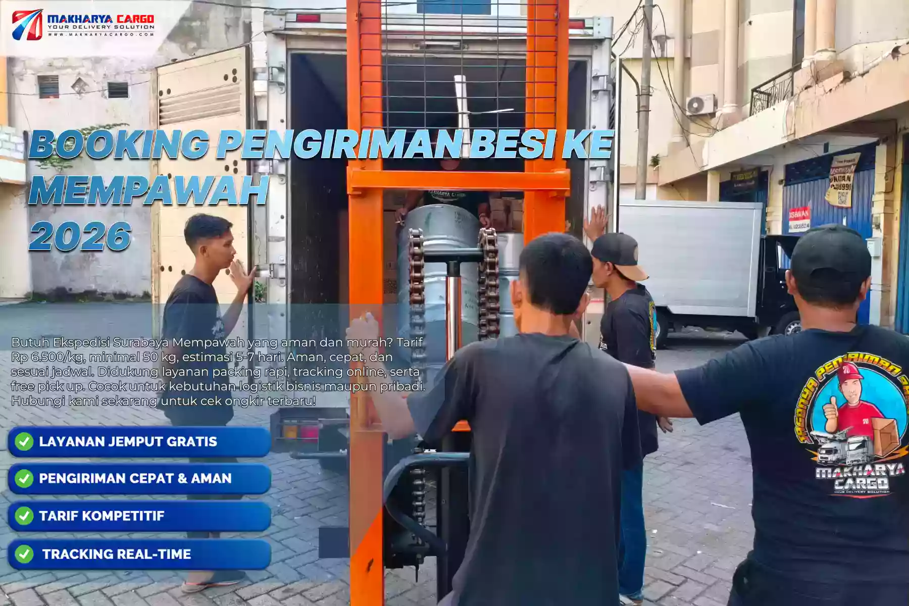 Booking Pengiriman Besi ke Mempawah